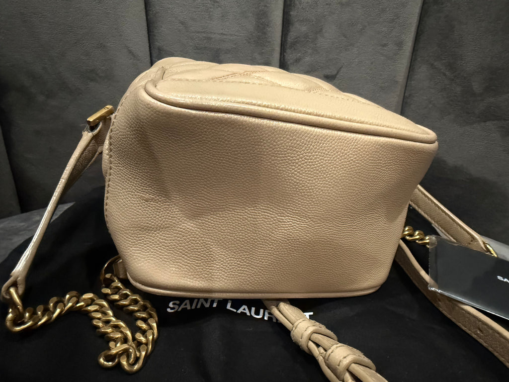 YVES SAINT LAURENT 80s Vanity Bag in Beige