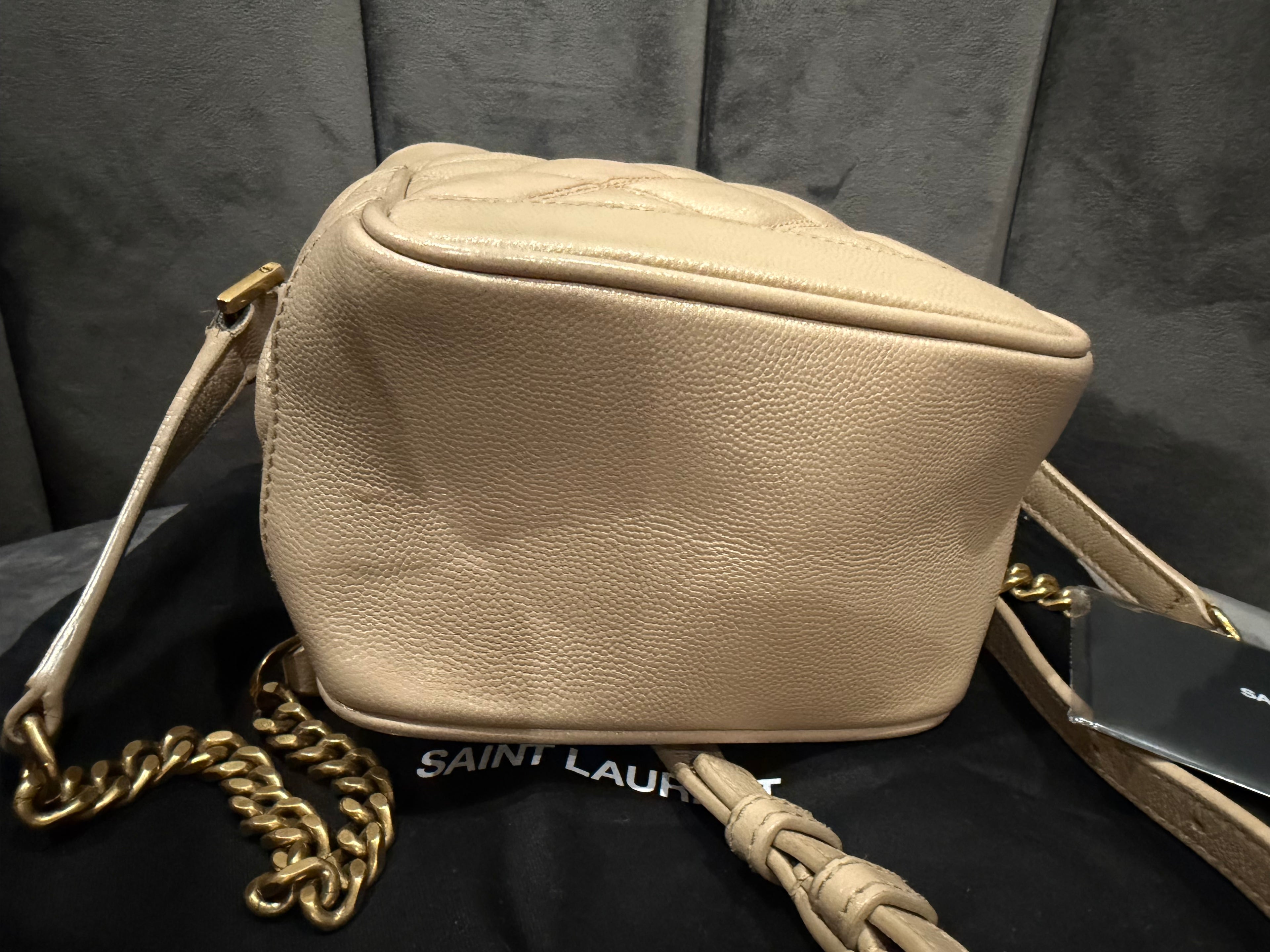 YVES SAINT LAURENT 80s Vanity Bag in Beige