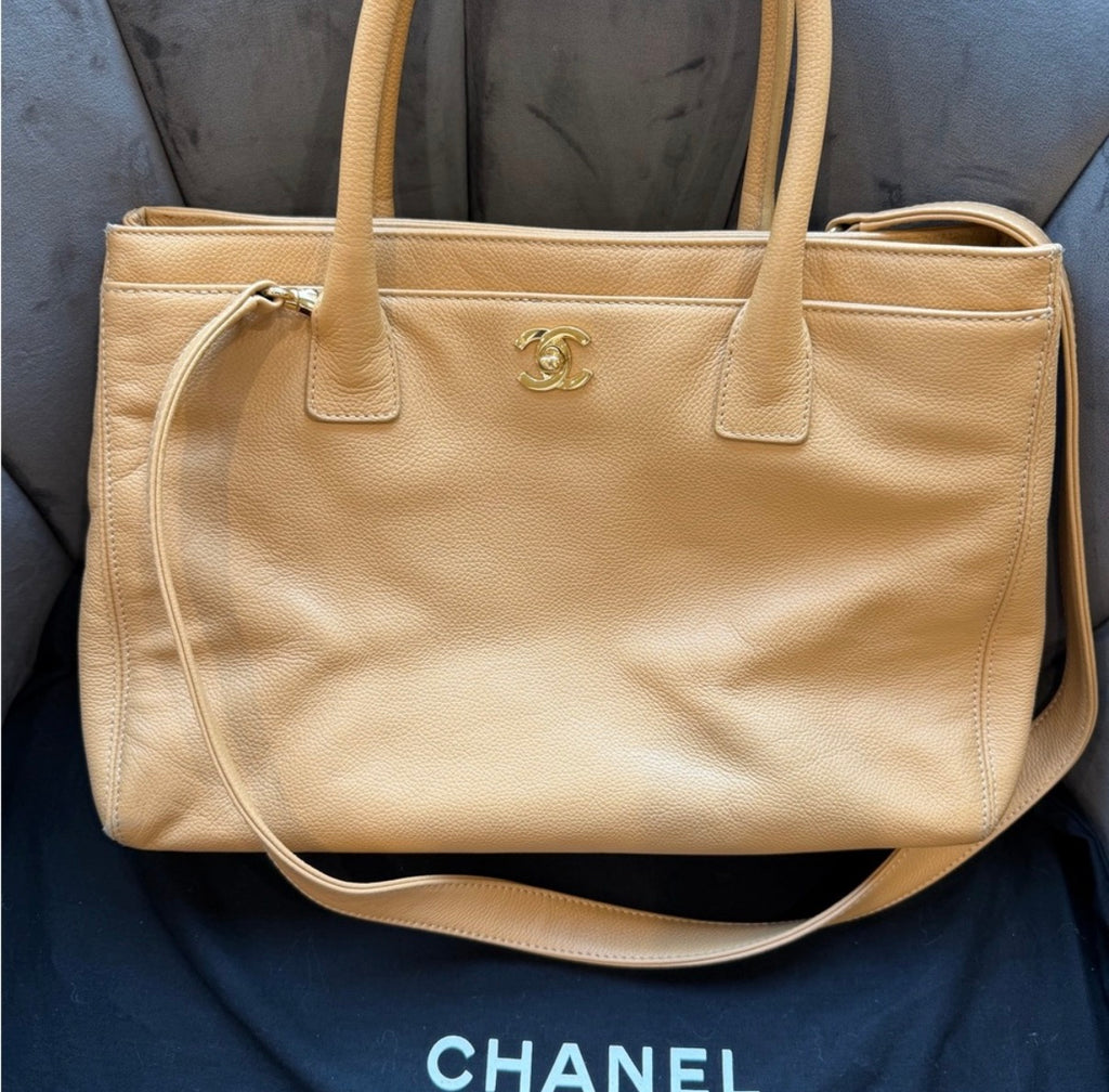 CHANEL Cerf Exec Tote Bag 24k Gold