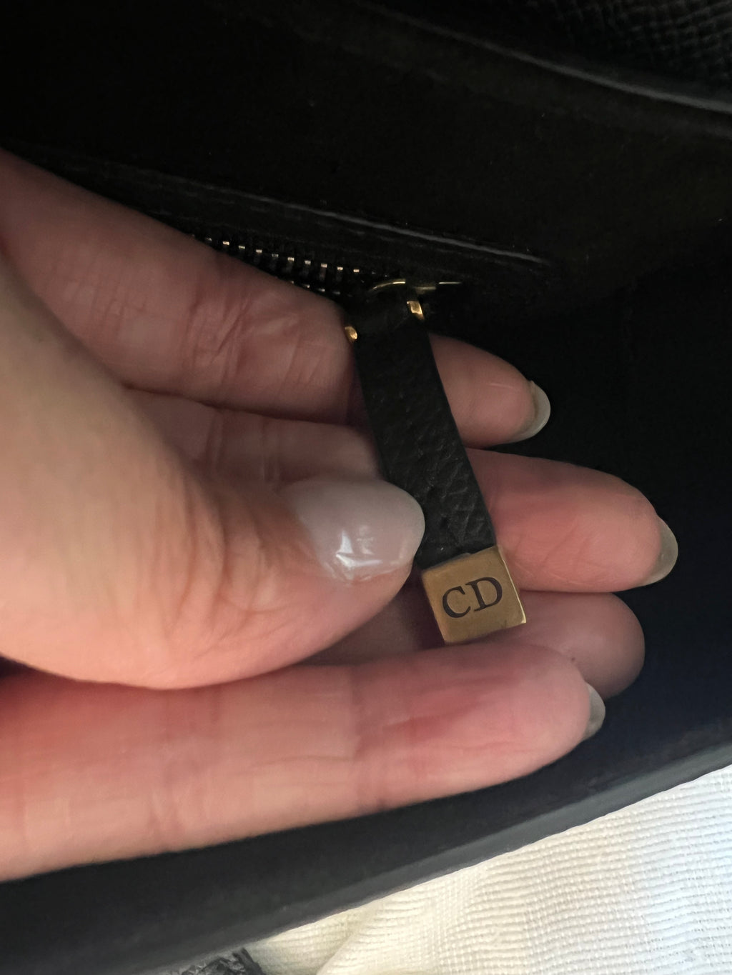 Dior Saddle Shoulder Bag Medium Grained black leather