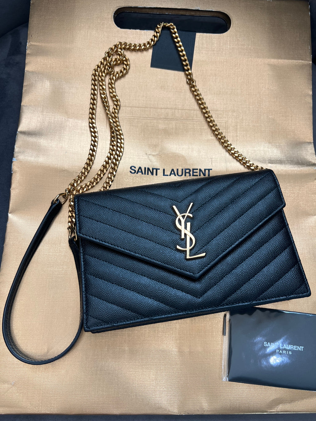 Yves Saint Laurent Cassandre envelope flap crossbody bag