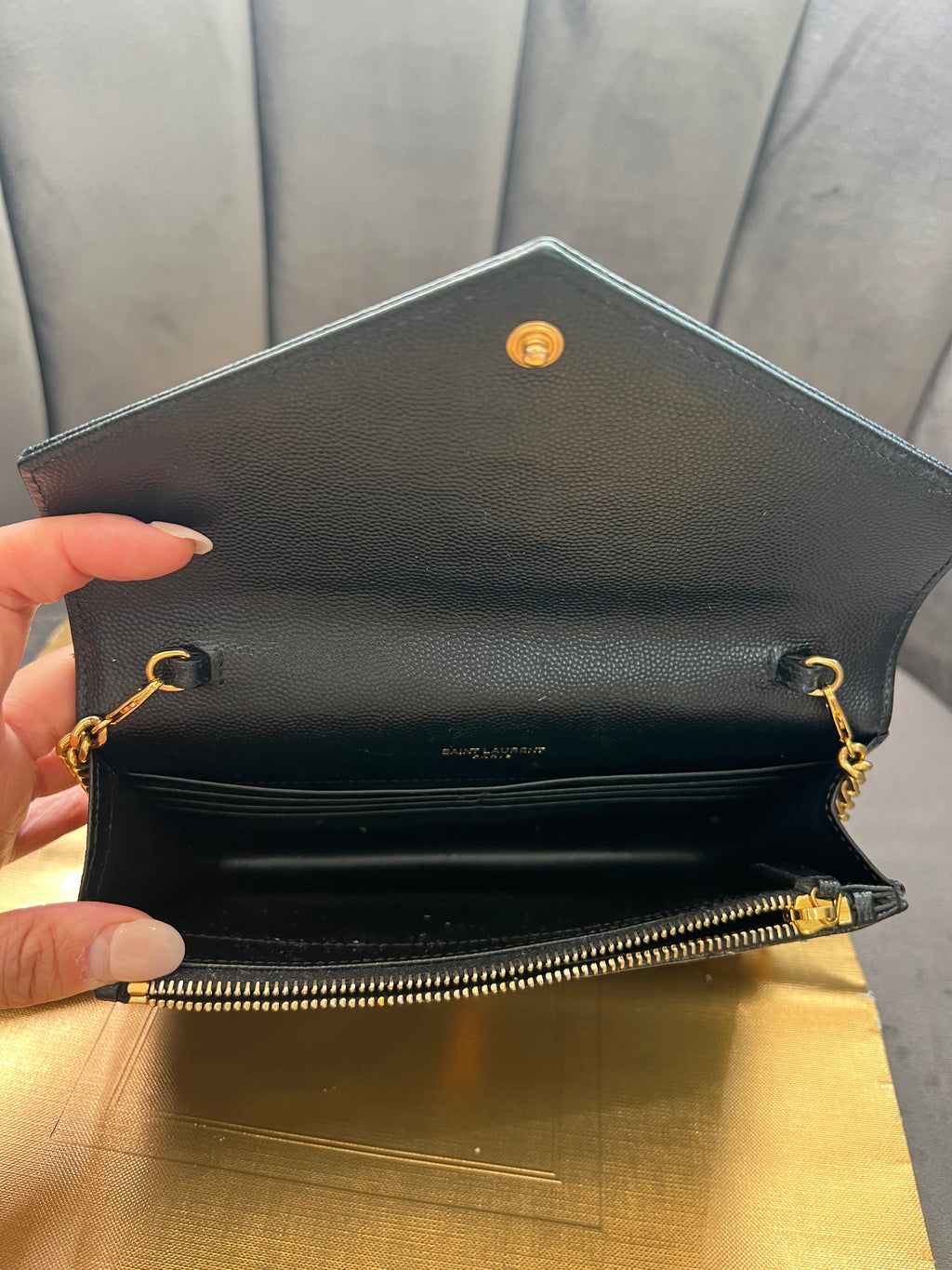 Yves Saint Laurent Cassandre envelope flap crossbody bag