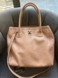 Vintage Chanel Cerf Tote beige
