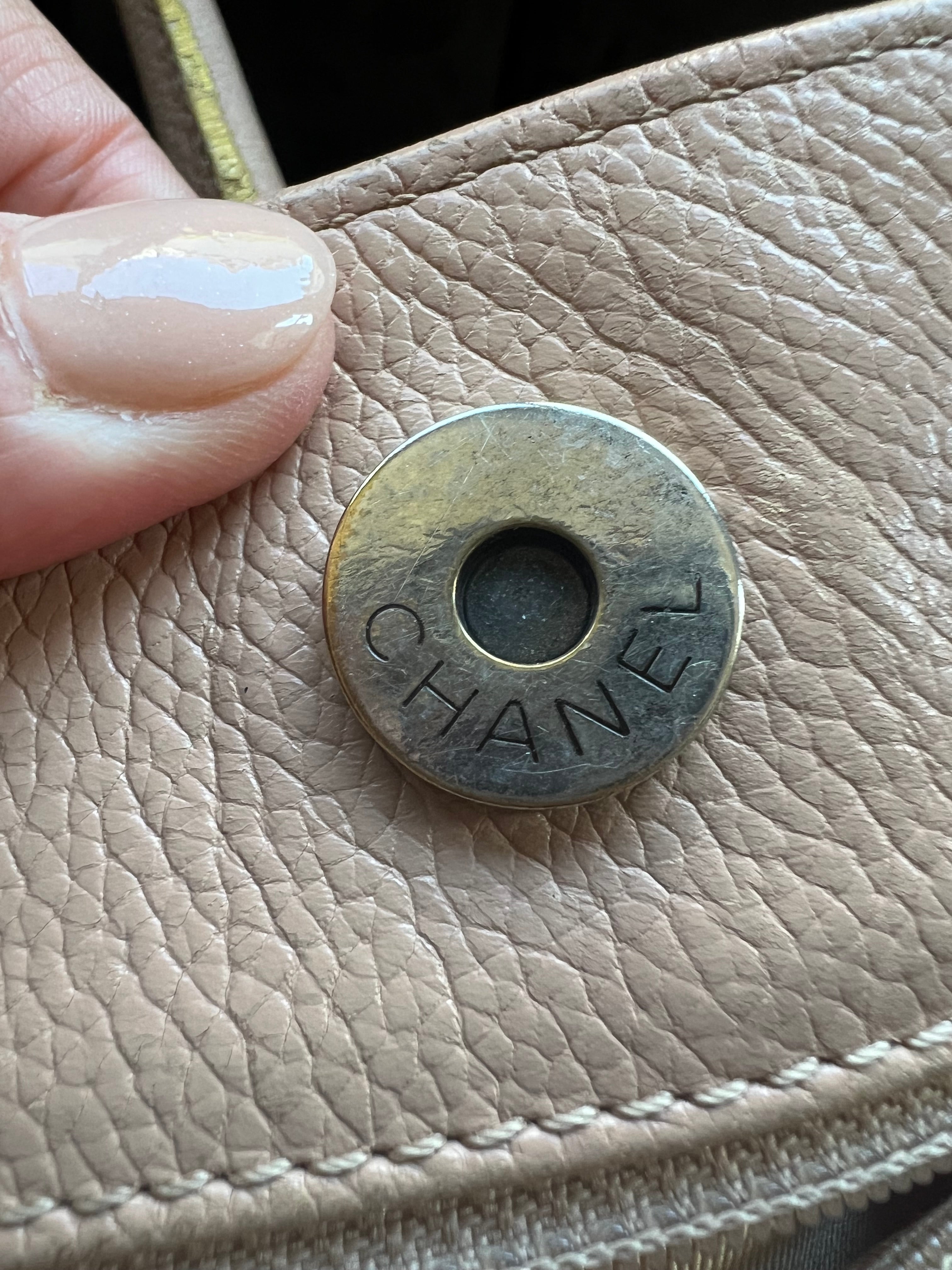 Vintage Chanel Cerf Tote beige