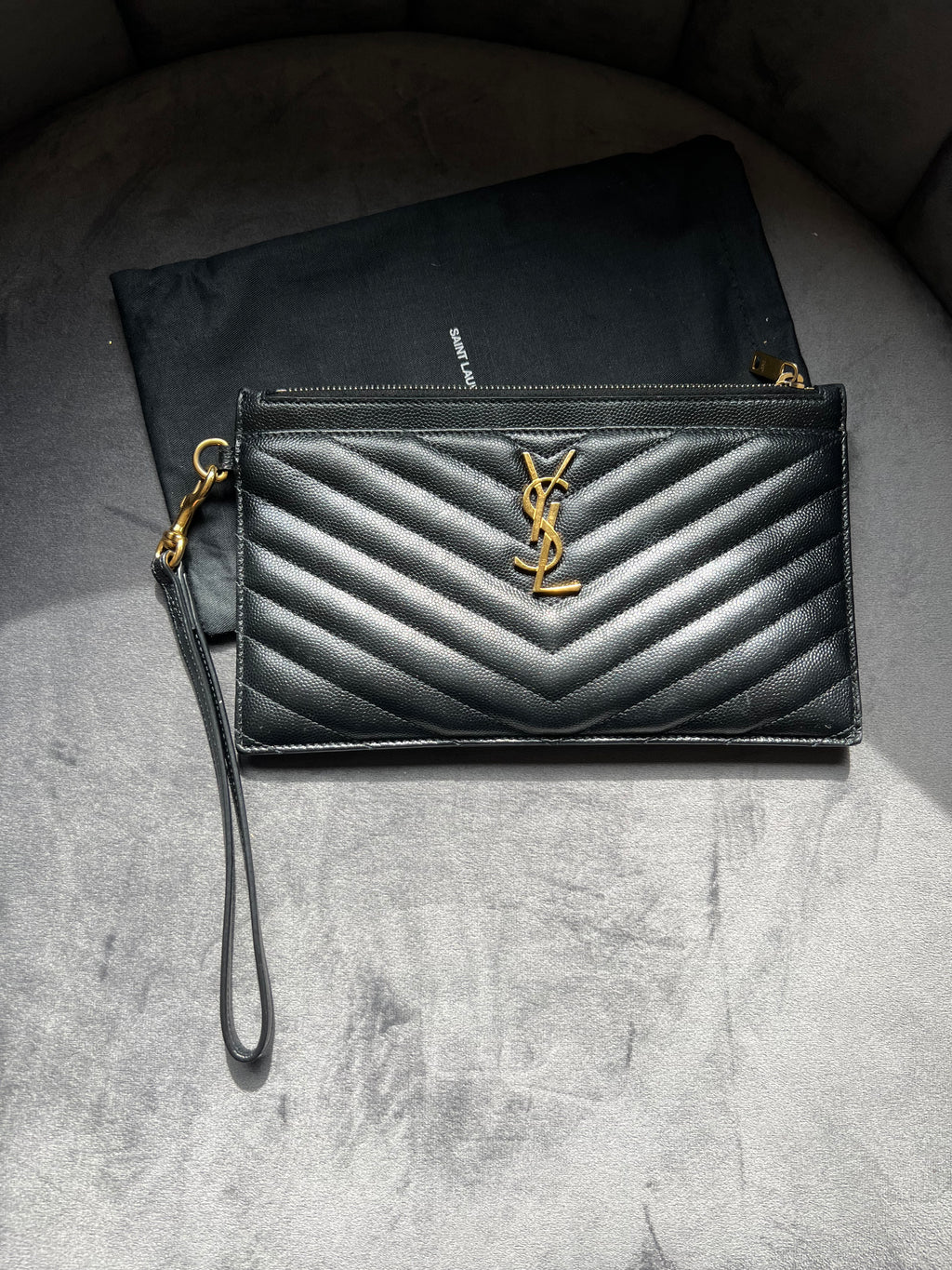 Saint Laurent Cassandre Wristlet