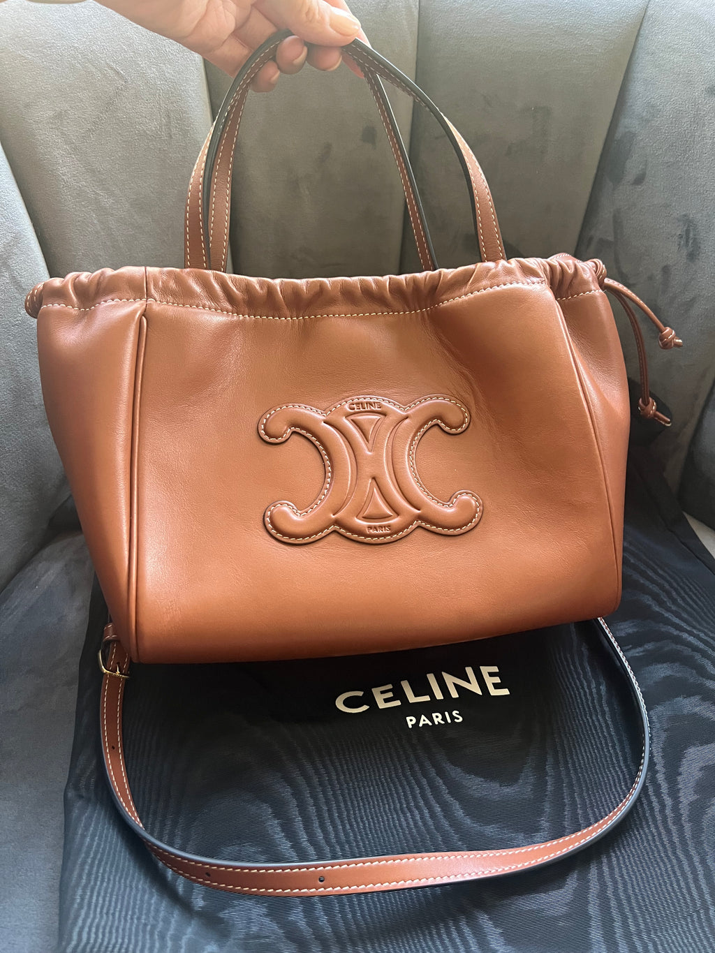 New Celine Triomphe Cabas crossbody bag