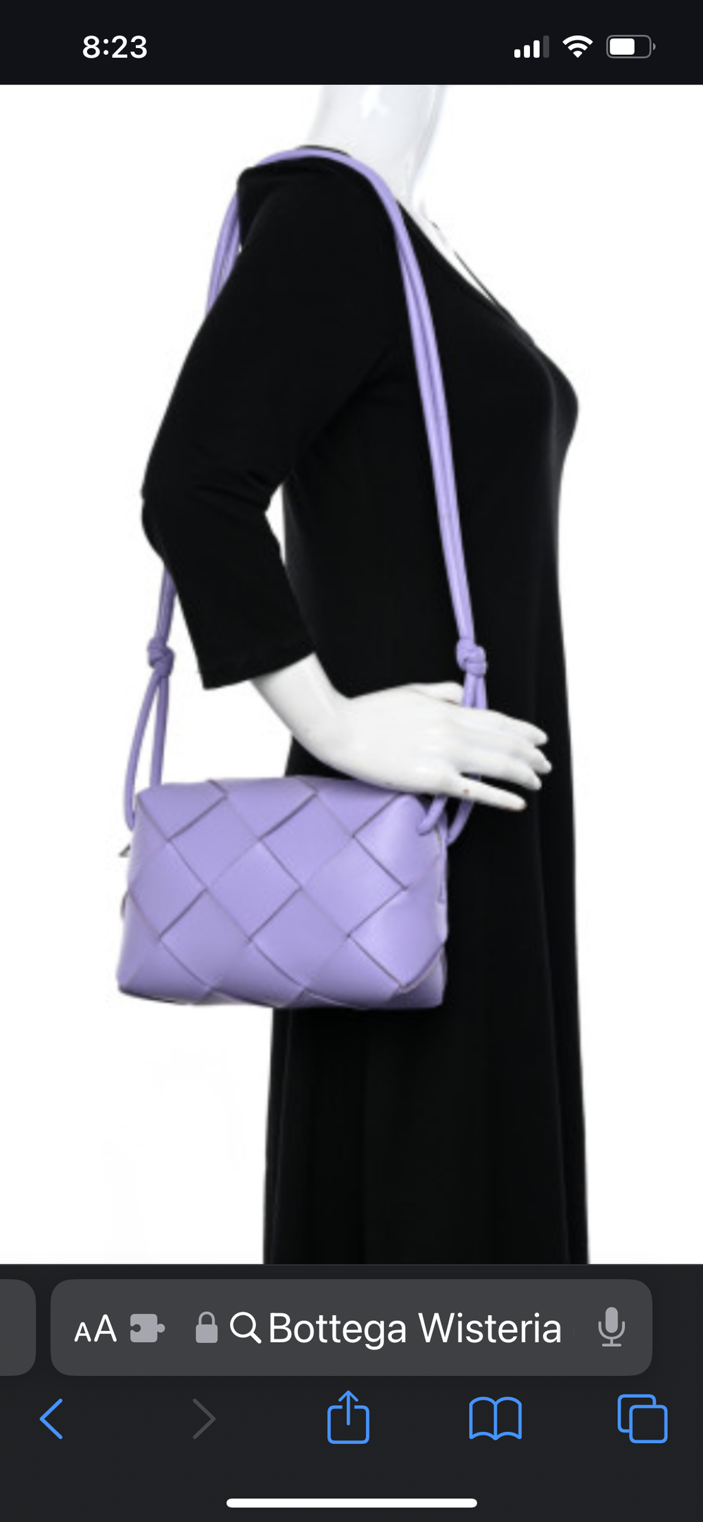 Bottega Veneta Intrecciato Cassette Camera Bag in Wisteria