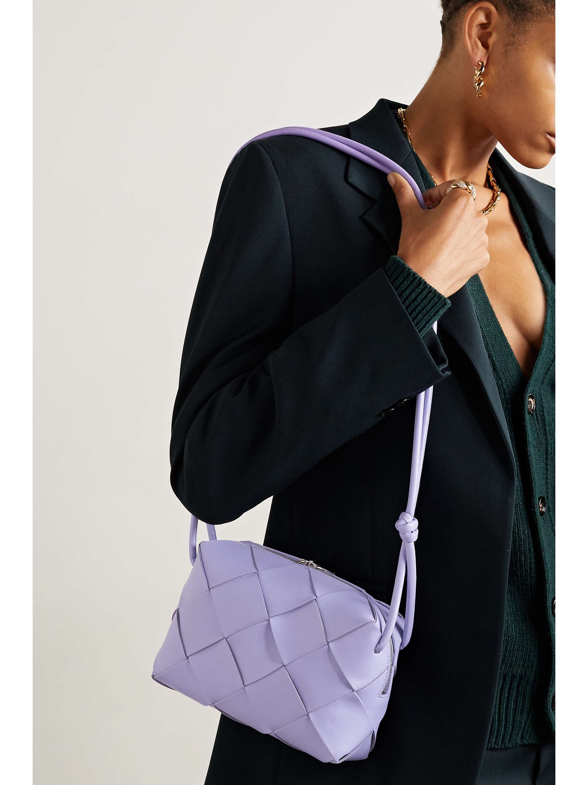 Bottega Veneta Intrecciato Cassette Camera Bag in Wisteria