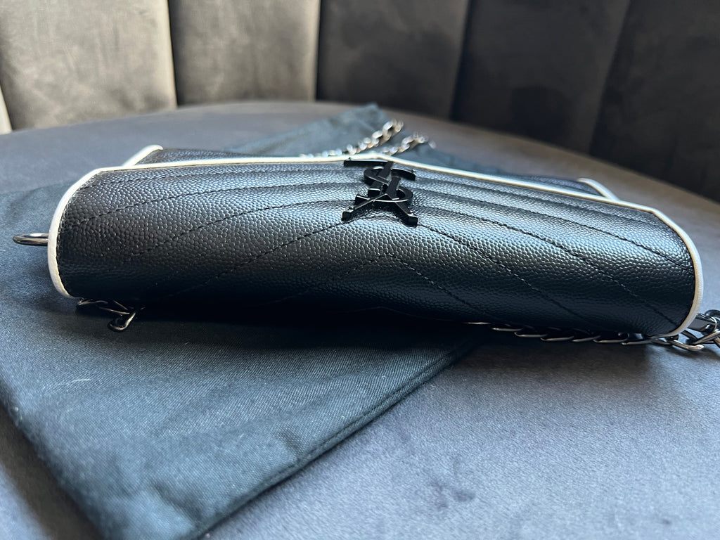 Saint Laurent Cassandre colorblock wallet on chain