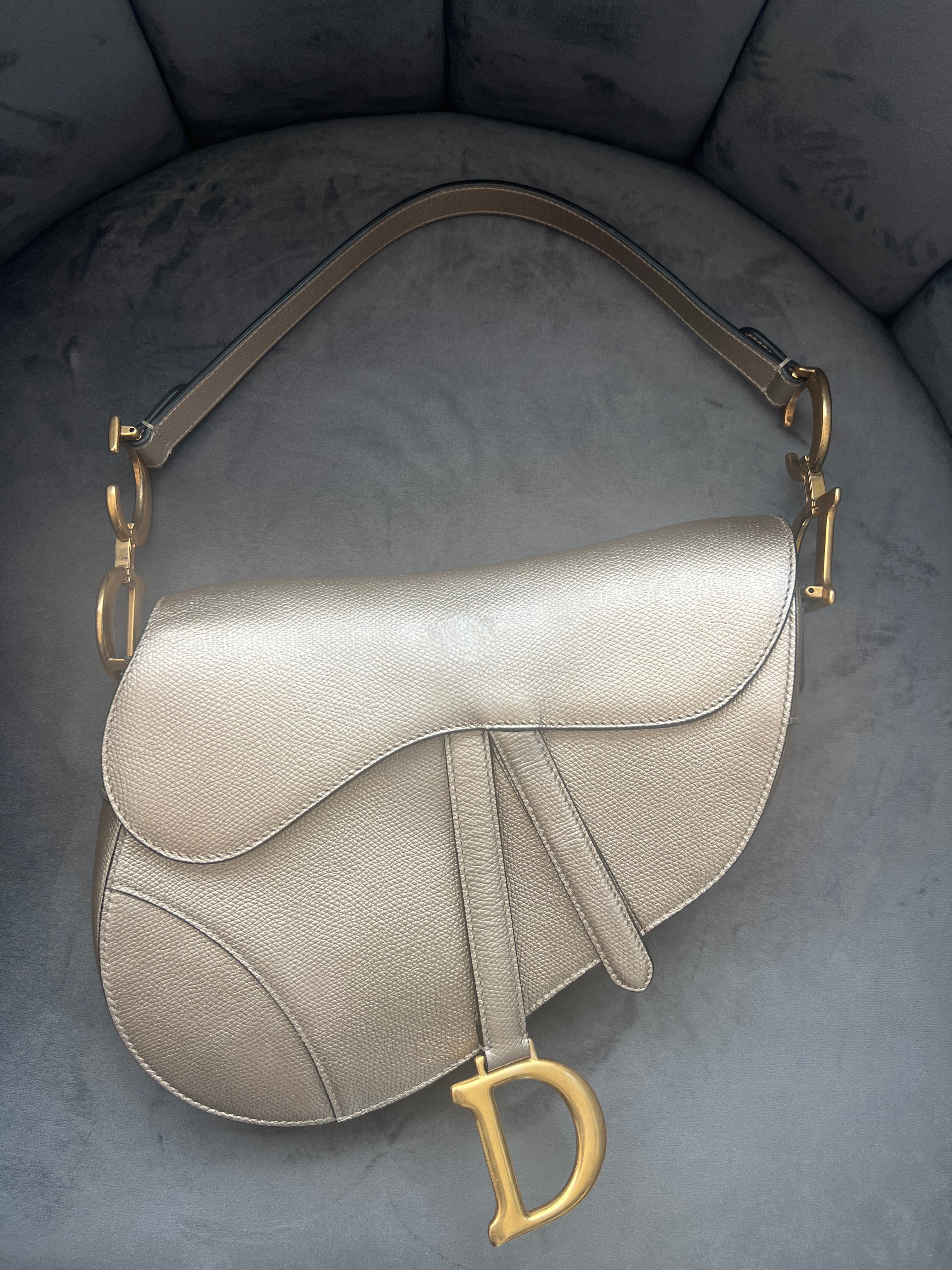 Dior saddle bag ultra rare champagne gold
