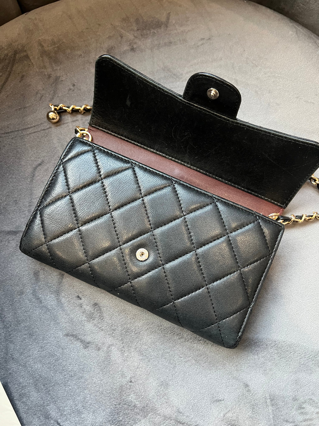 Chanel timeless wallet on chain