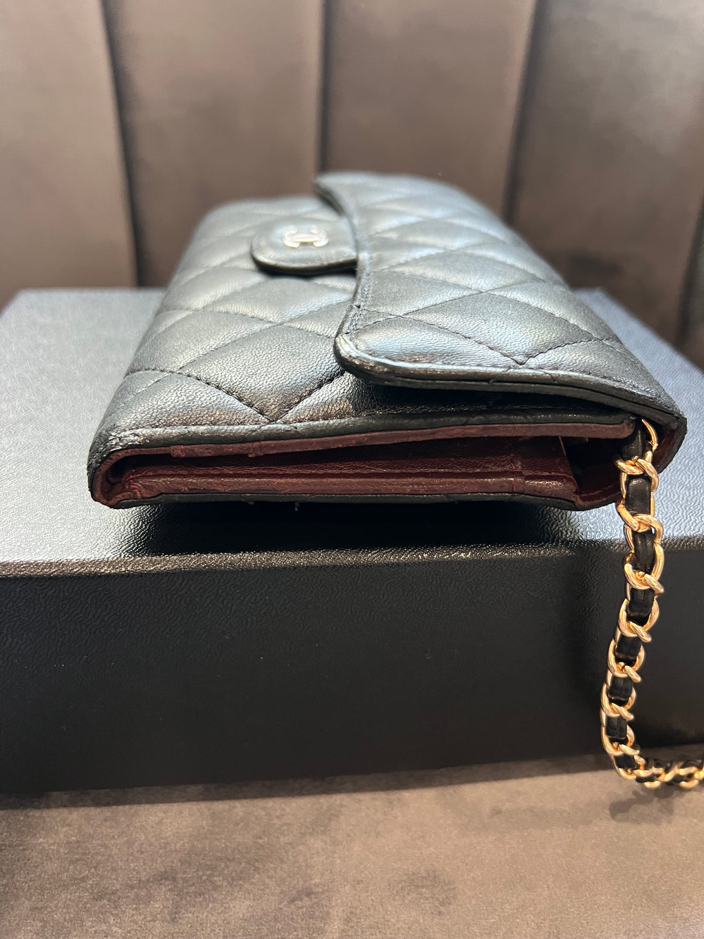 Chanel timeless wallet on chain