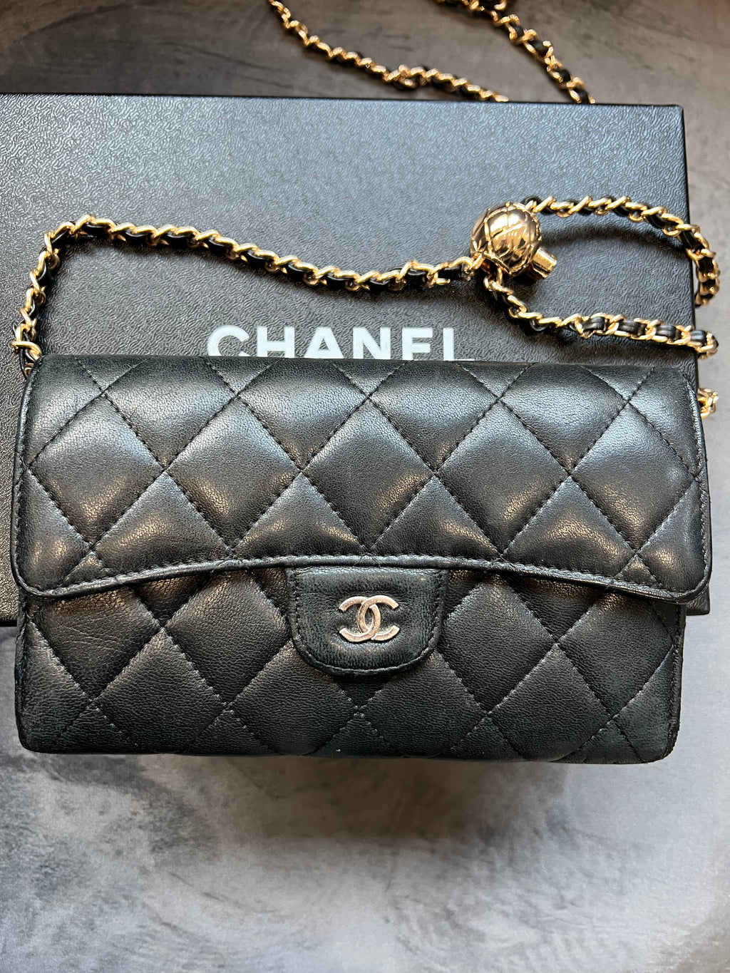 Chanel timeless wallet on chain