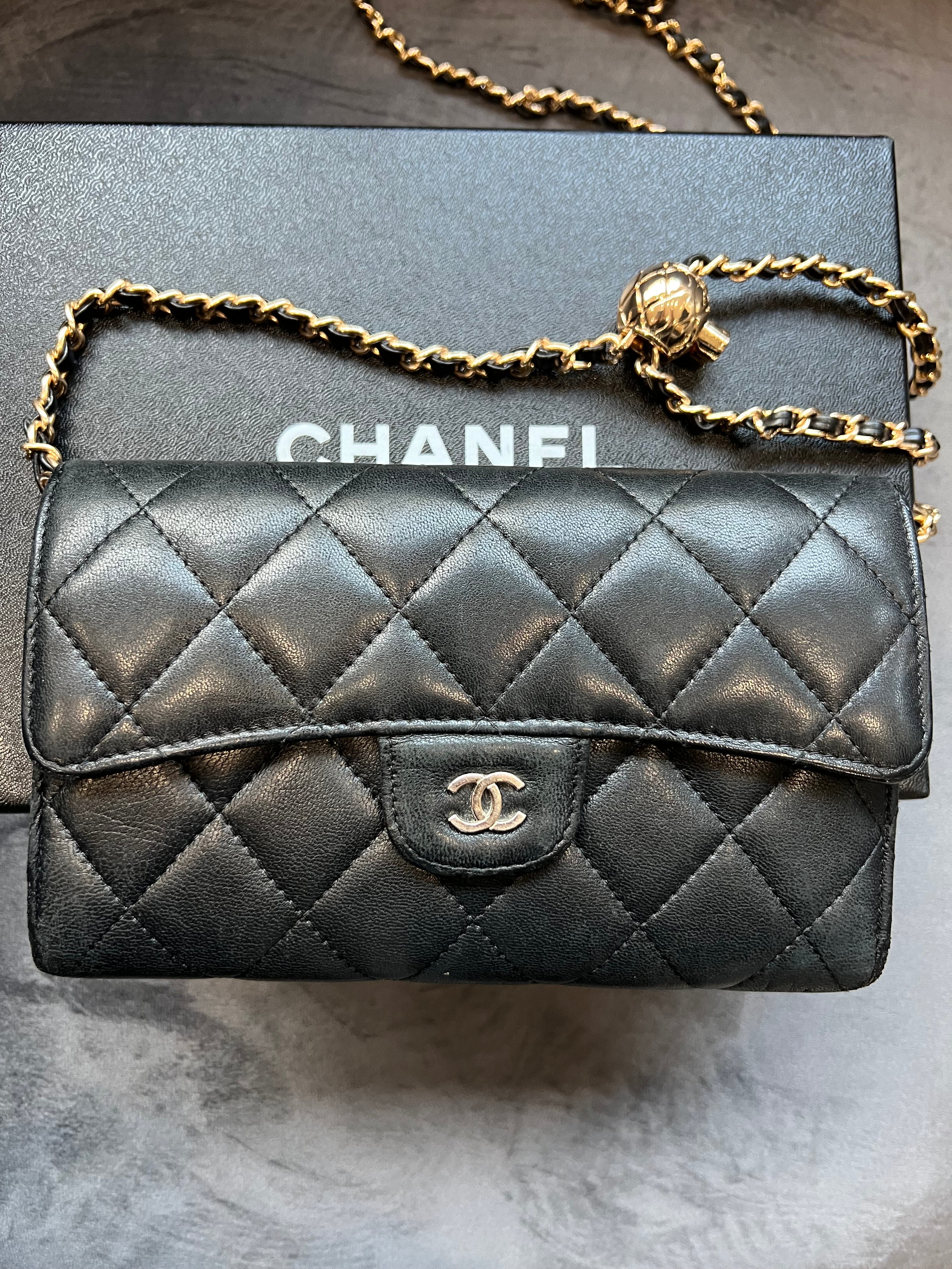 Chanel timeless wallet on chain