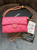Chanel caviar mini wallet on chain