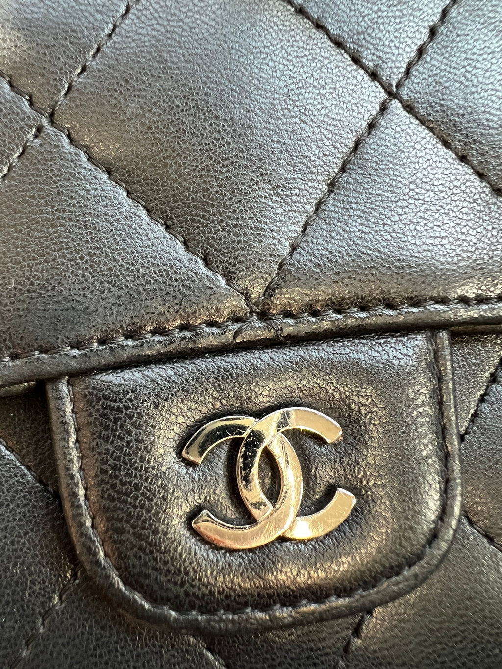 Matelasse quilted Chanel timeless wallet on chain