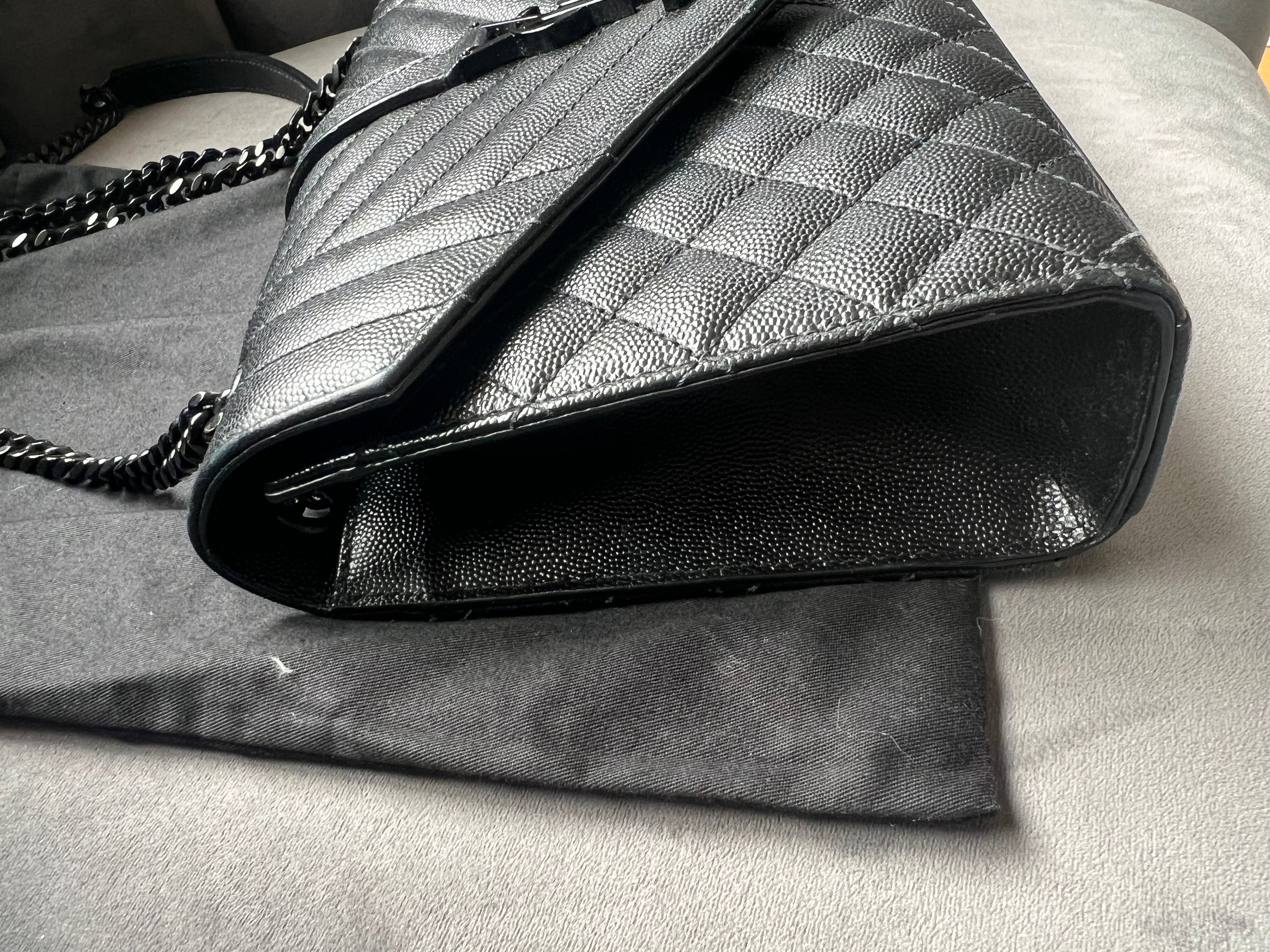 Yves Saint Laurent TriQuilt Matelasse Envelope Bag