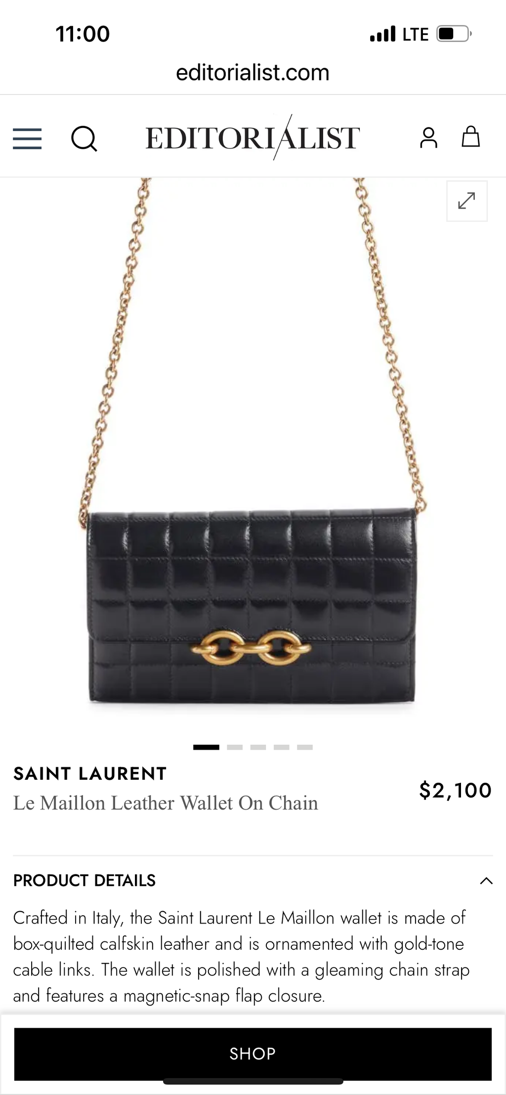 NWT YSL Lambskin Quilted Le Maillon Bag