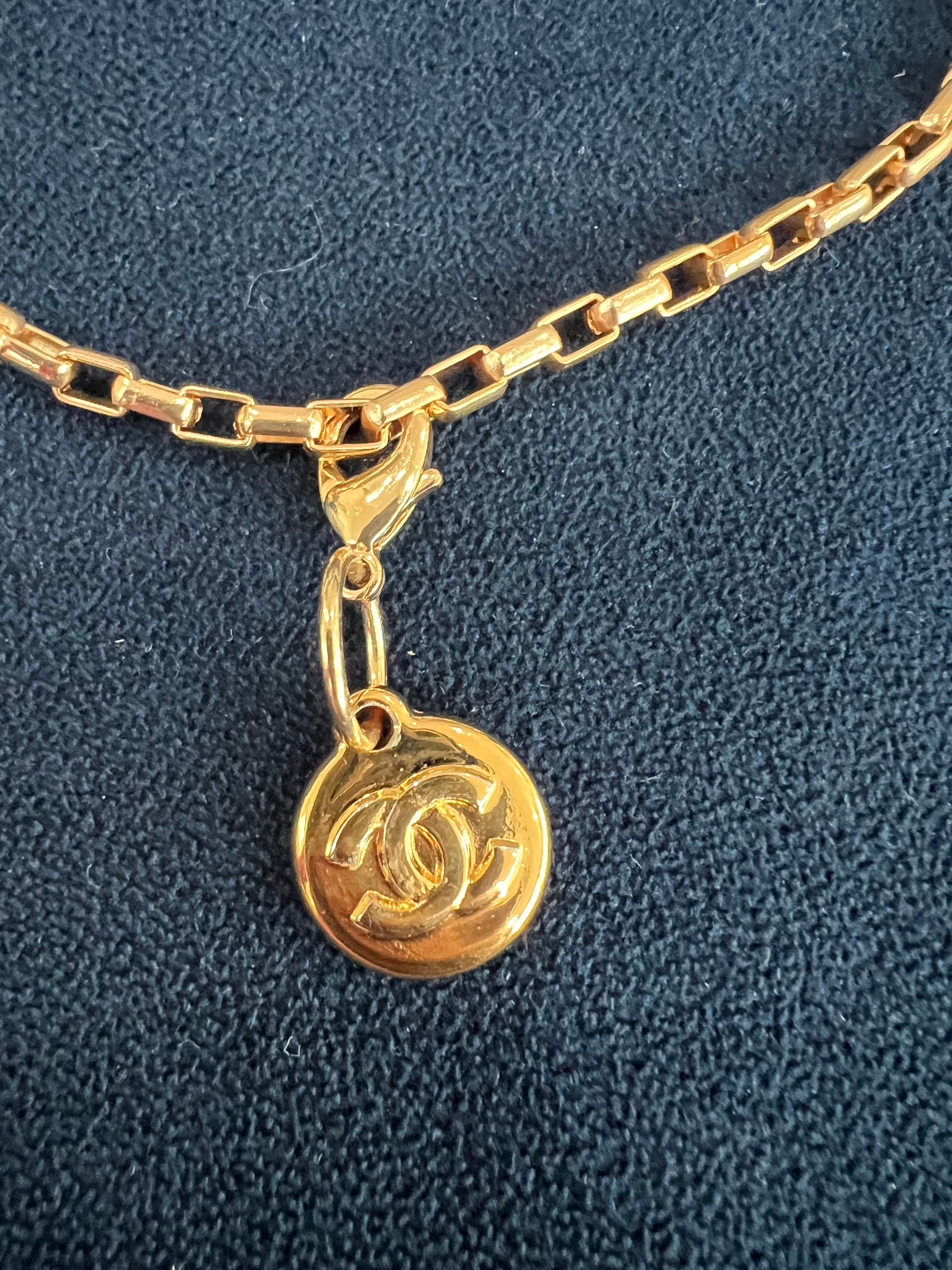 Chanel CC charm necklace - Paperclip chain