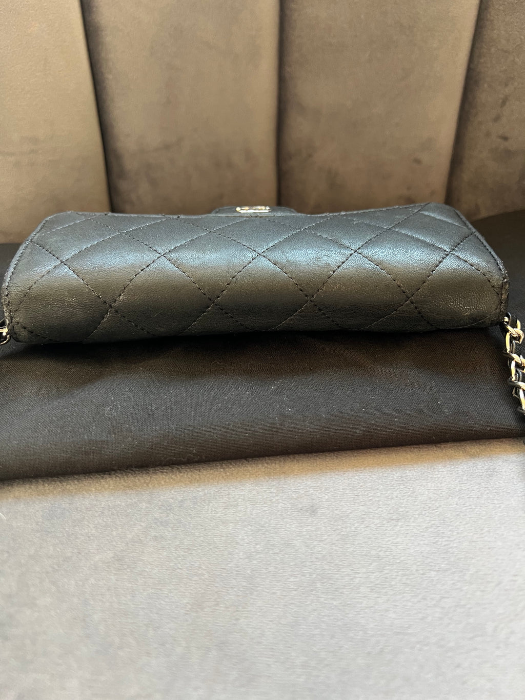 Chanel vintage timeless wallet on chain