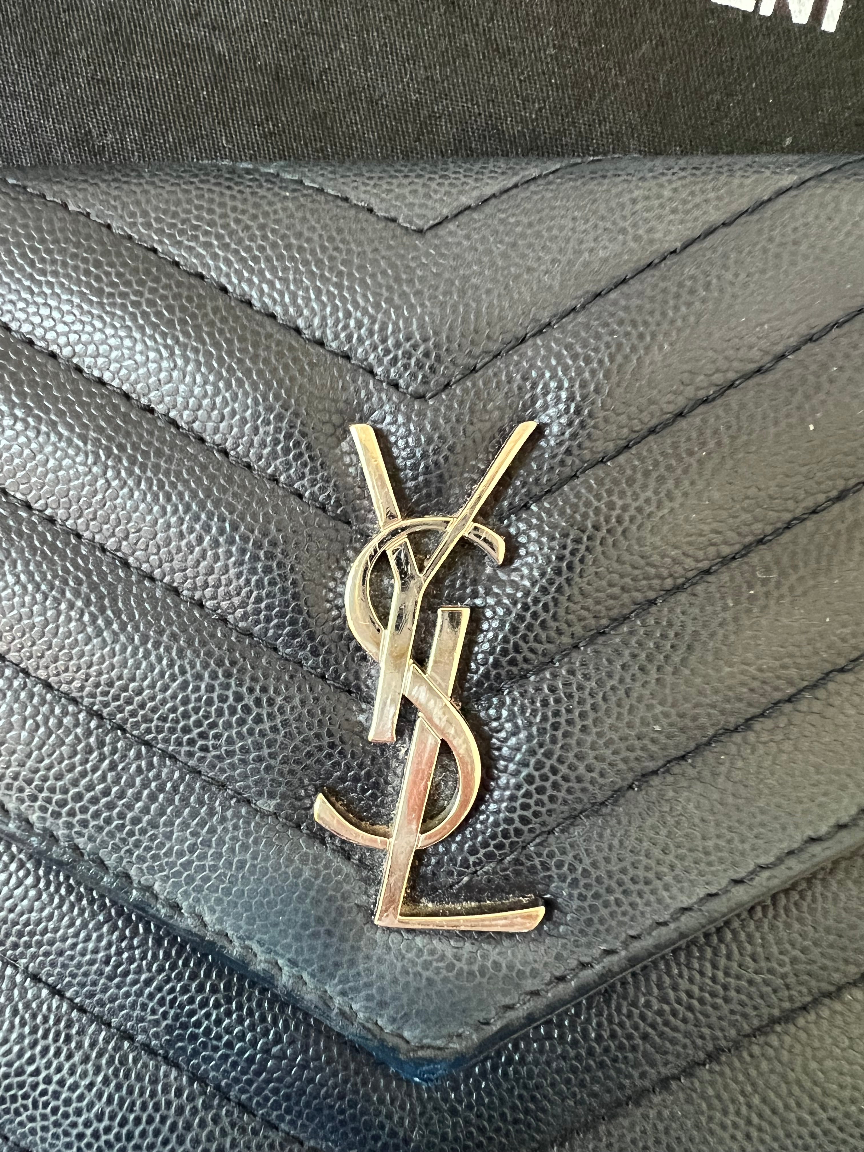 YSL monogram WOC navy small