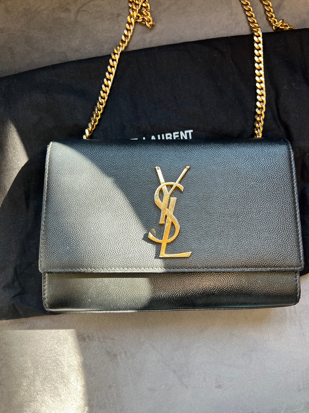 KATE SMALL IN GRAIN DE POUDRE EMBOSSED LEATHER
