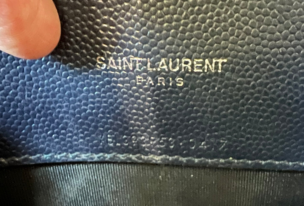 YSL monogram WOC navy small