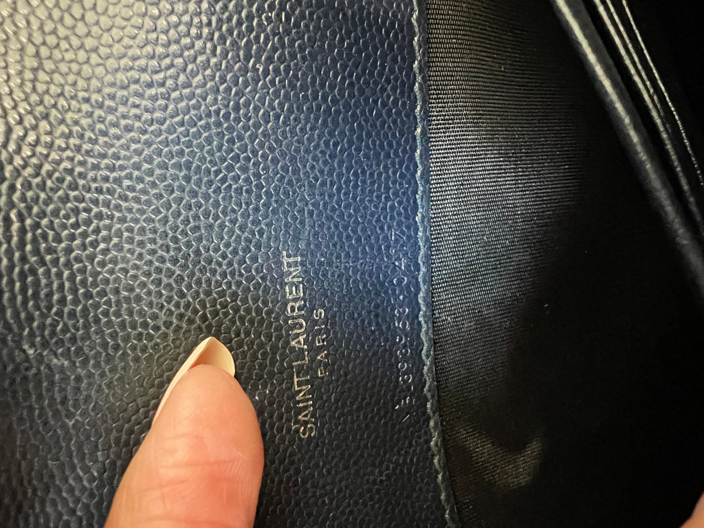 YSL monogram WOC navy small