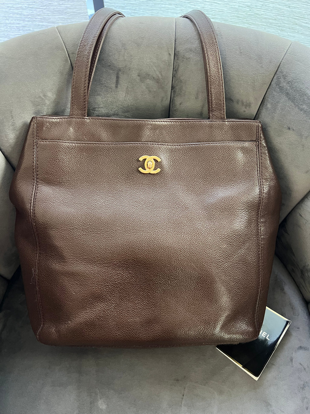 Chanel Exec Cerf Tote caviar 24k gold