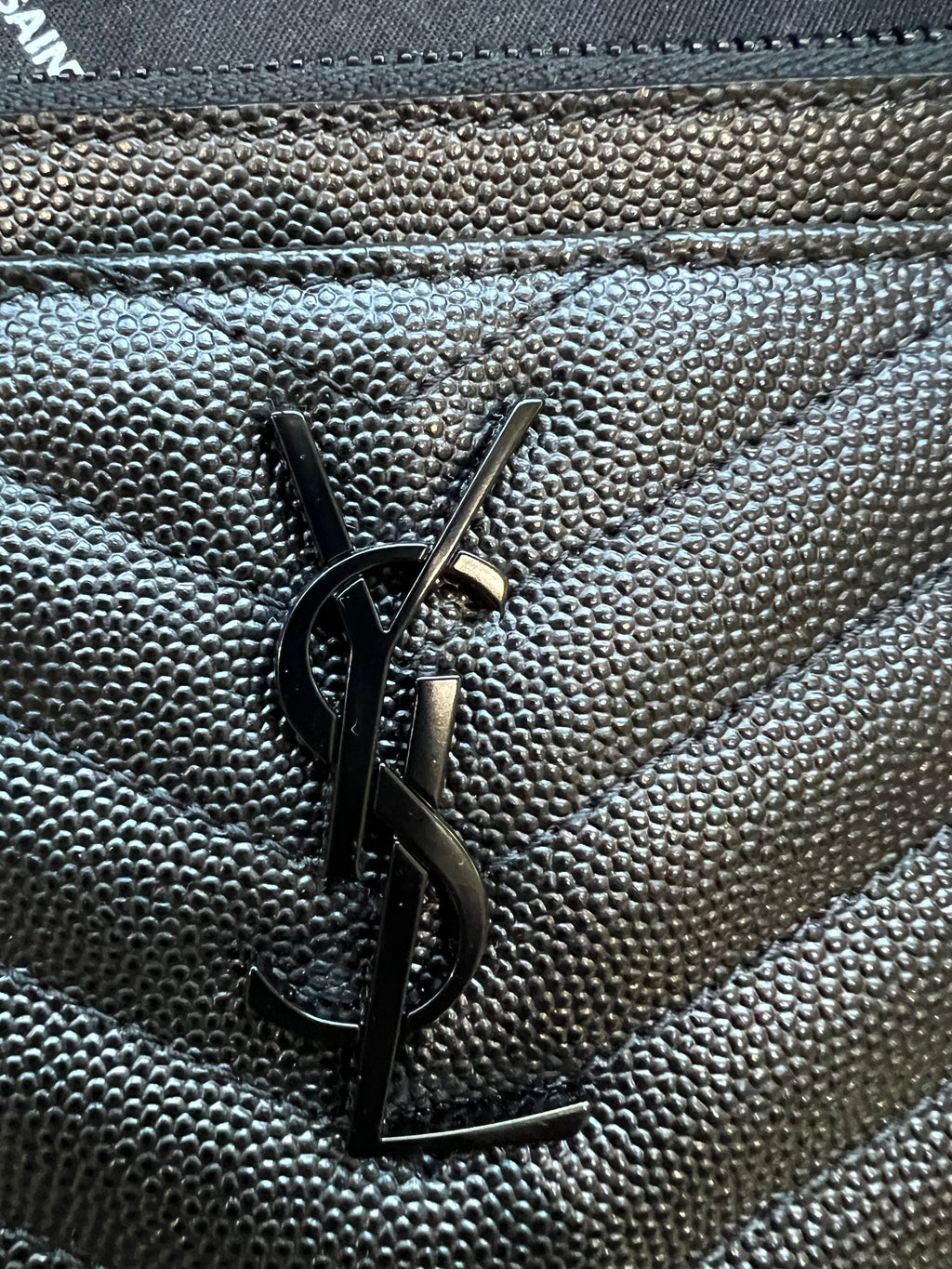 NWT Yves Saint Laurent black monogram clutch / crossbody
