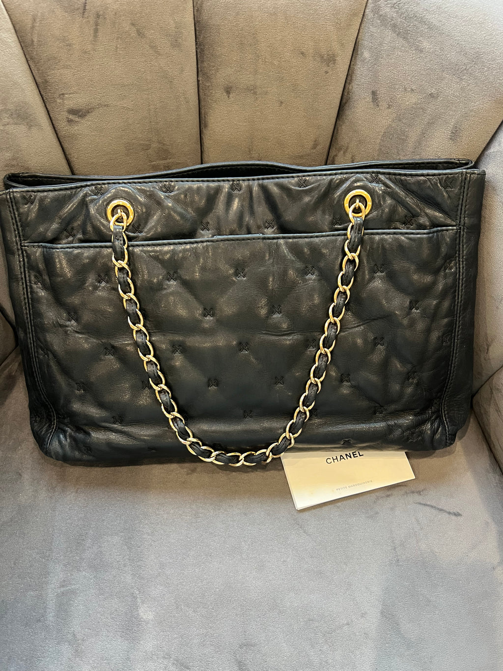 Vintage Chanel Lambskin Quilted Tote Bag