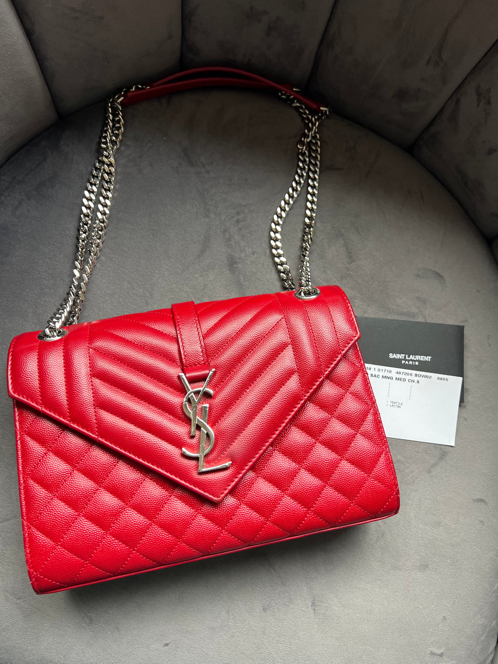 Saint Laurent TriQuilt Monogram Shoulder Bag