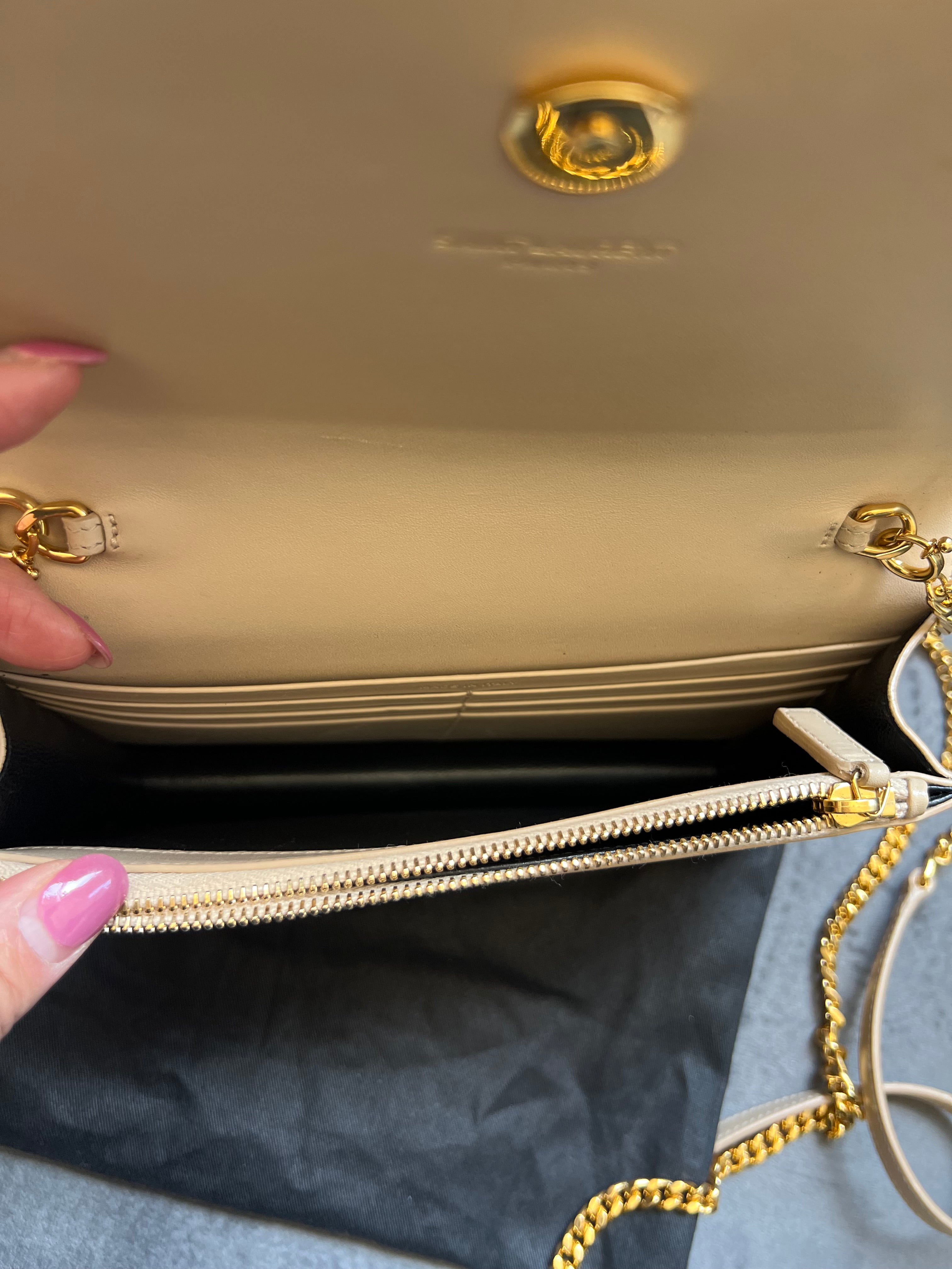 YSL Kate tassel bag nude beige
