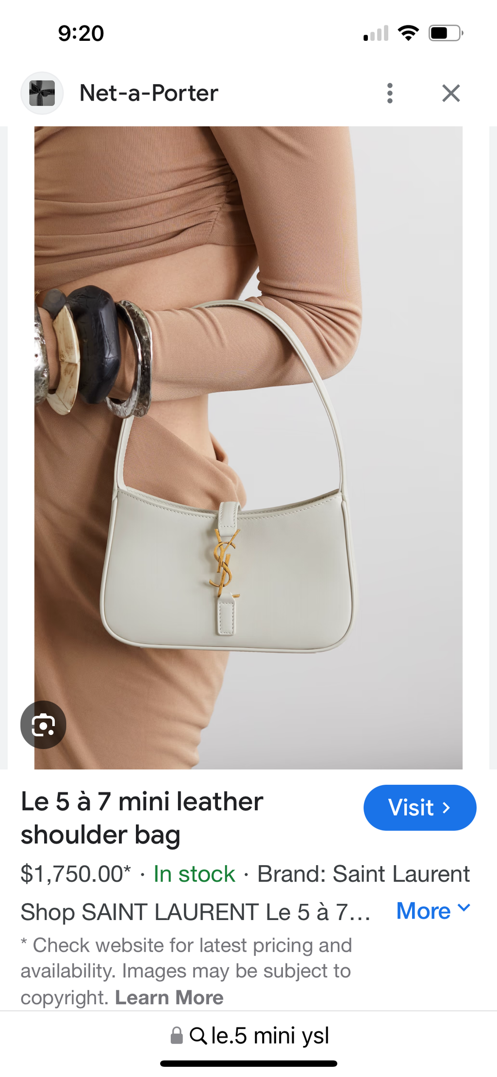 MINI LE 5 À 7 HOBO BAG