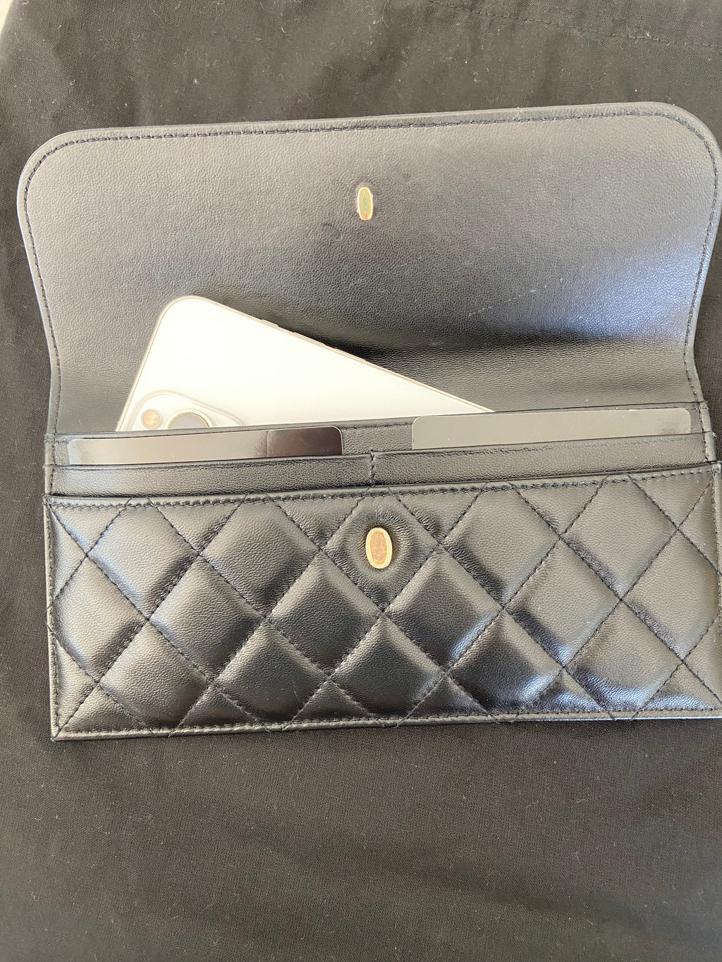 Chanel matelasse quilted clutch
