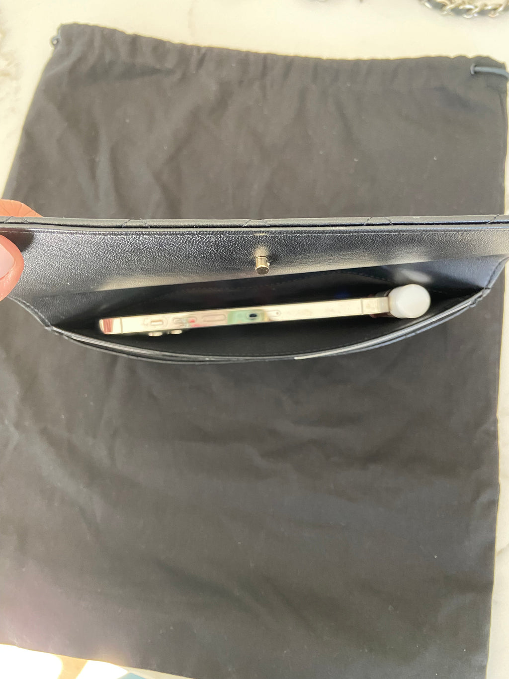 Chanel matelasse quilted clutch