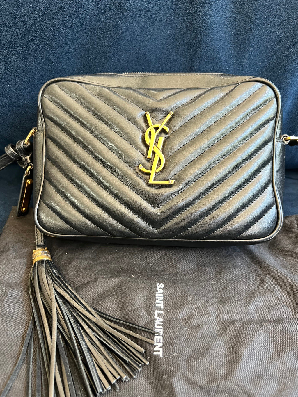 Saint Laurent Lou Medium YSL Quilted Camera Bag