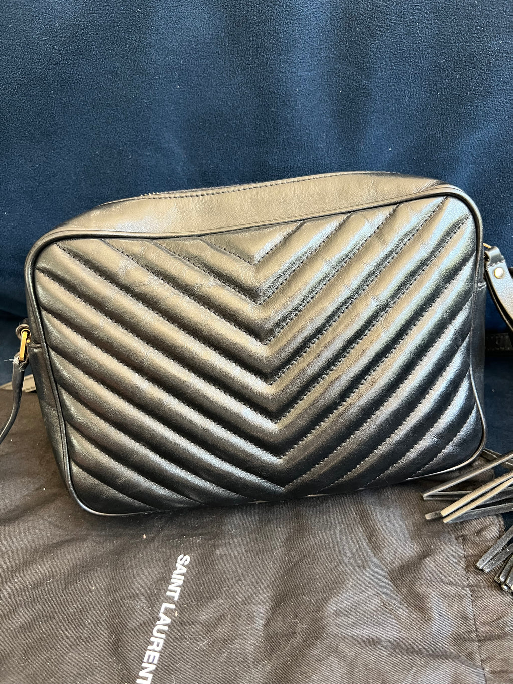 Saint Laurent Lou Medium YSL Quilted Camera Bag