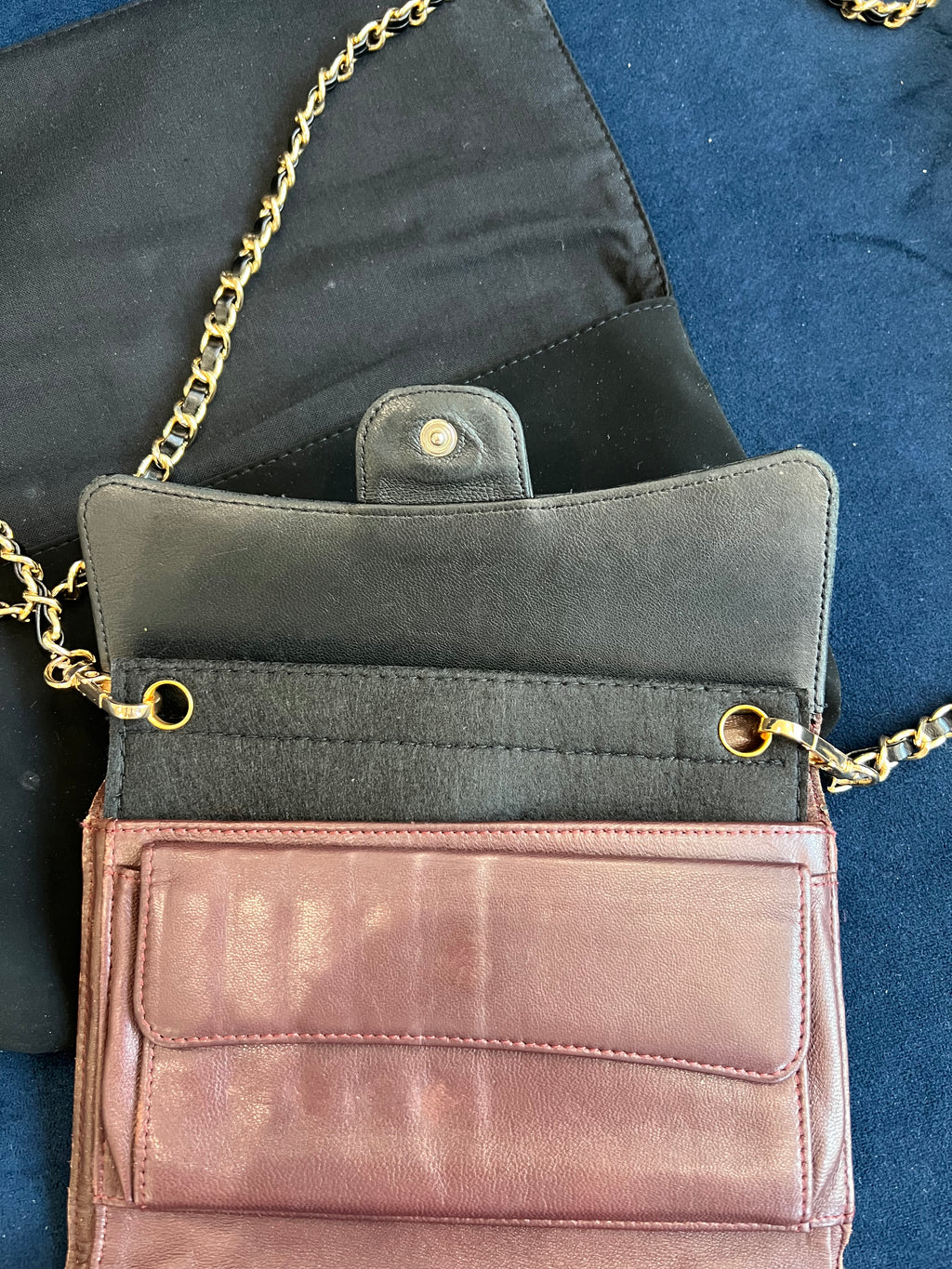 Chanel vintage timeless wallet on chain