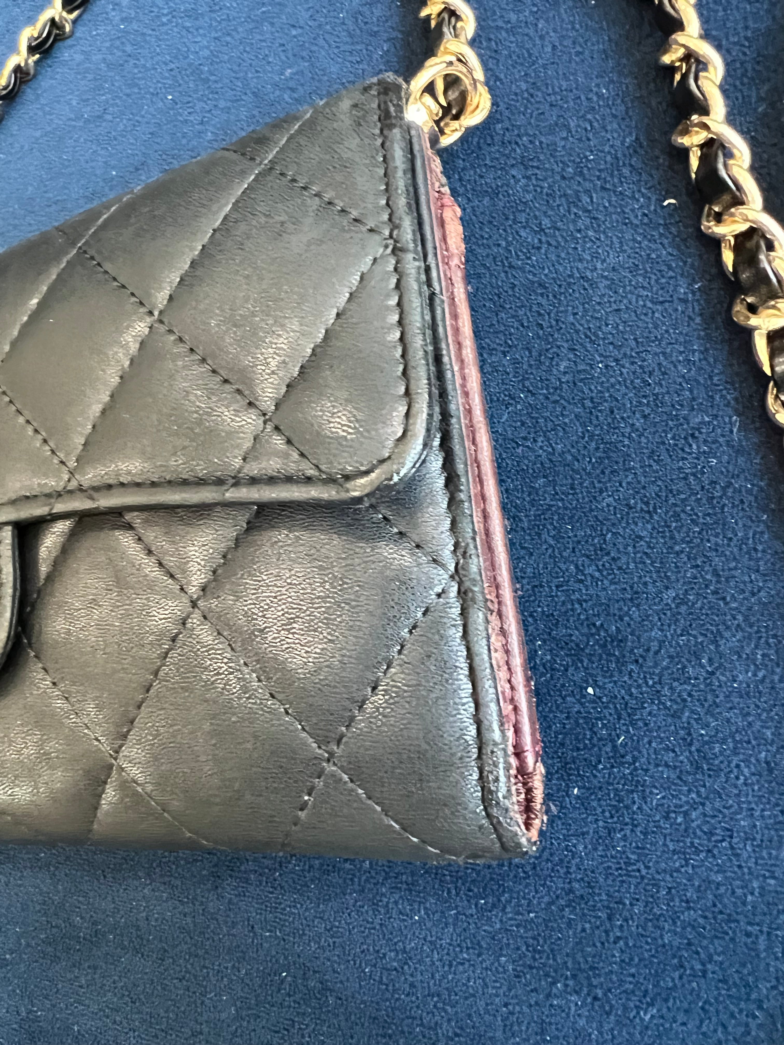 Chanel vintage timeless wallet on chain