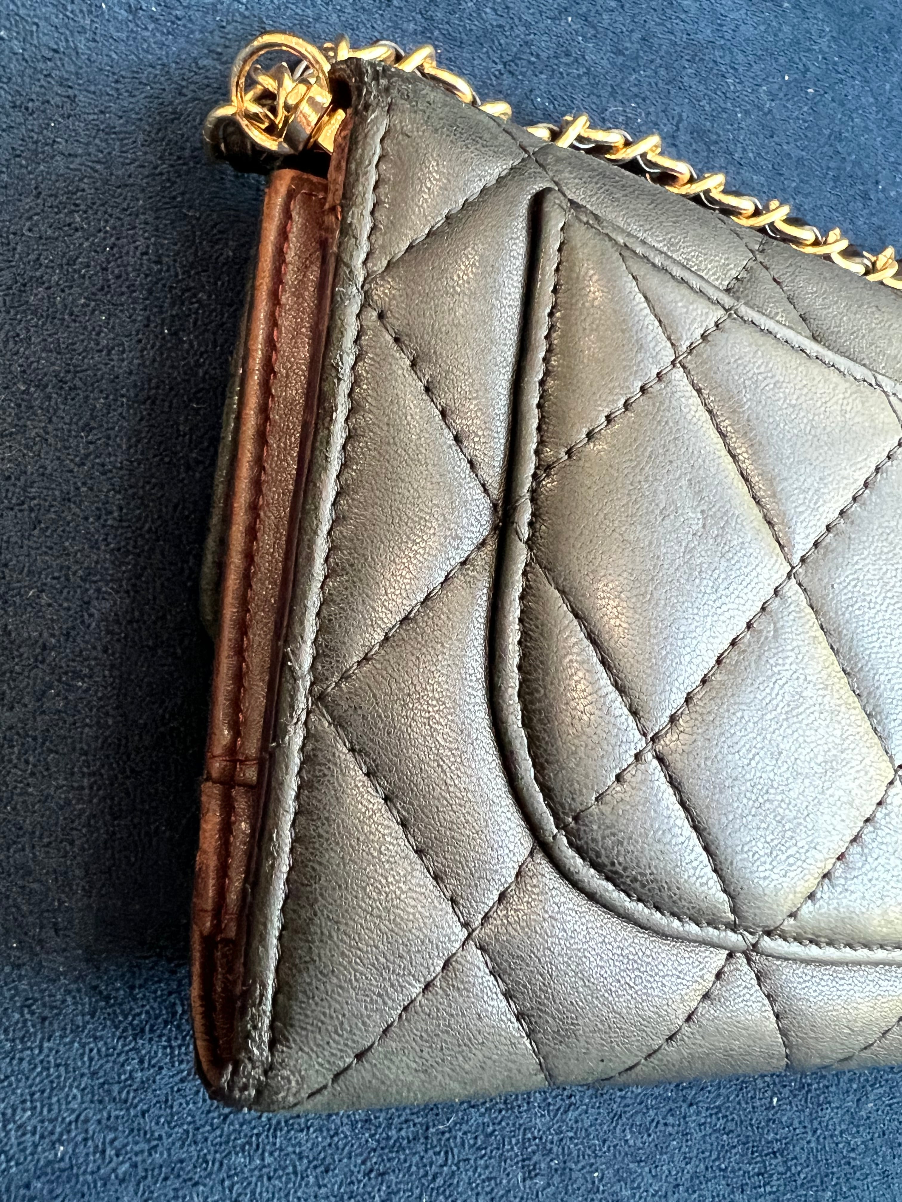 Chanel vintage timeless wallet on chain