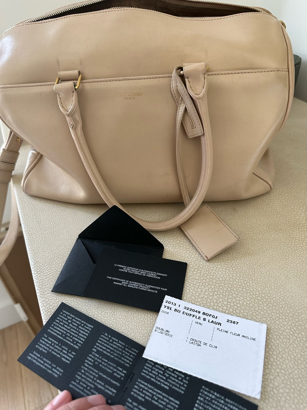 YSL duffle bowling bag