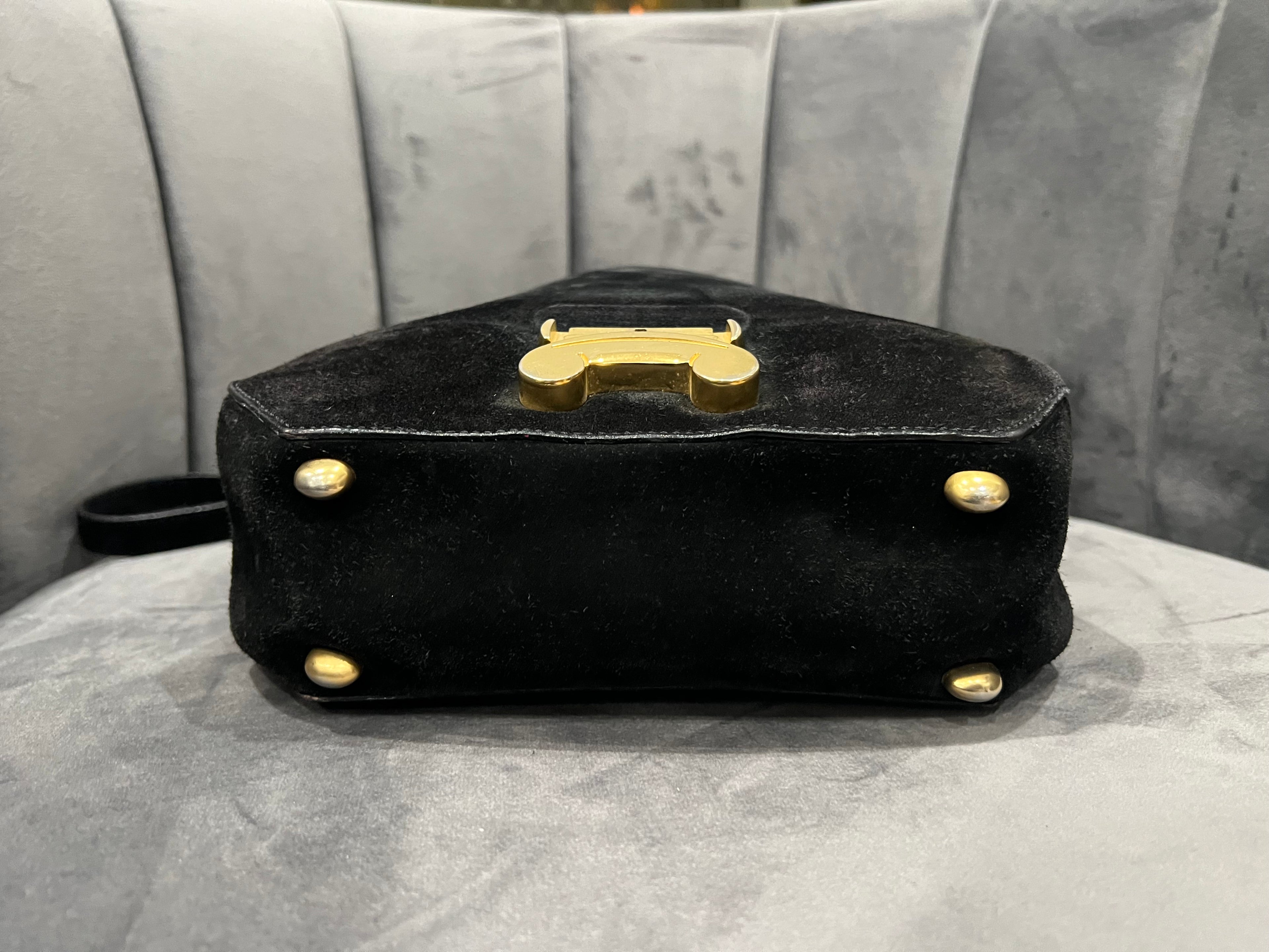 Vintage Celine Triomphe Suede Two-Way bag