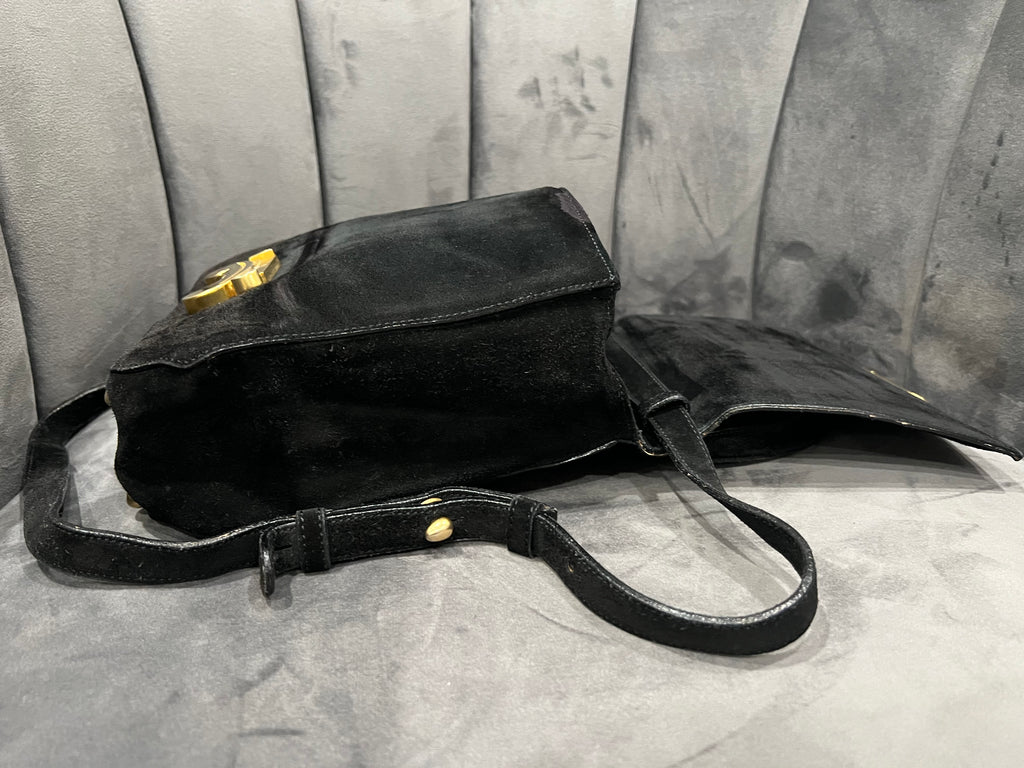 Vintage Celine Triomphe Suede Two-Way bag
