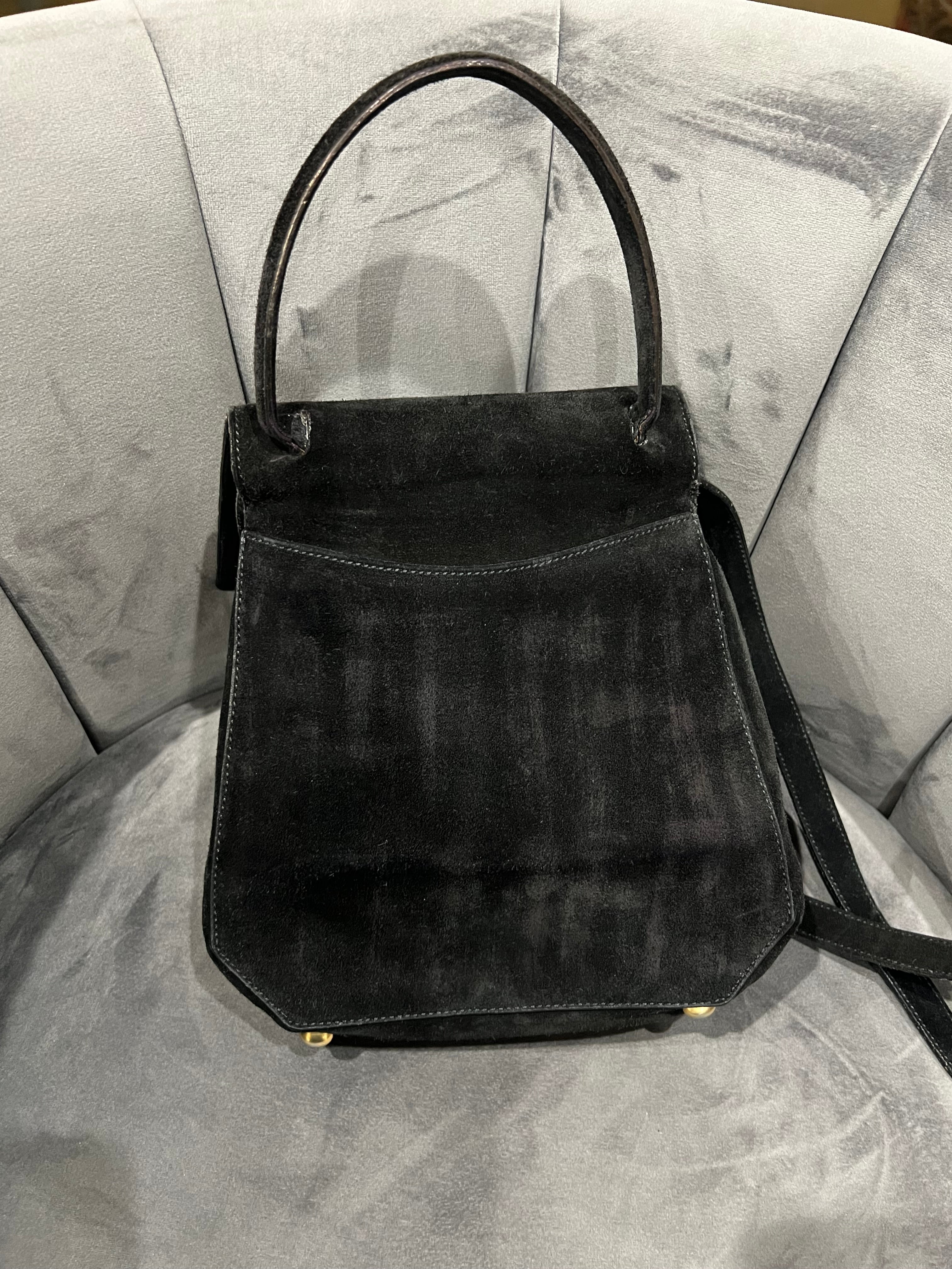 Vintage Celine Triomphe Suede Two-Way bag
