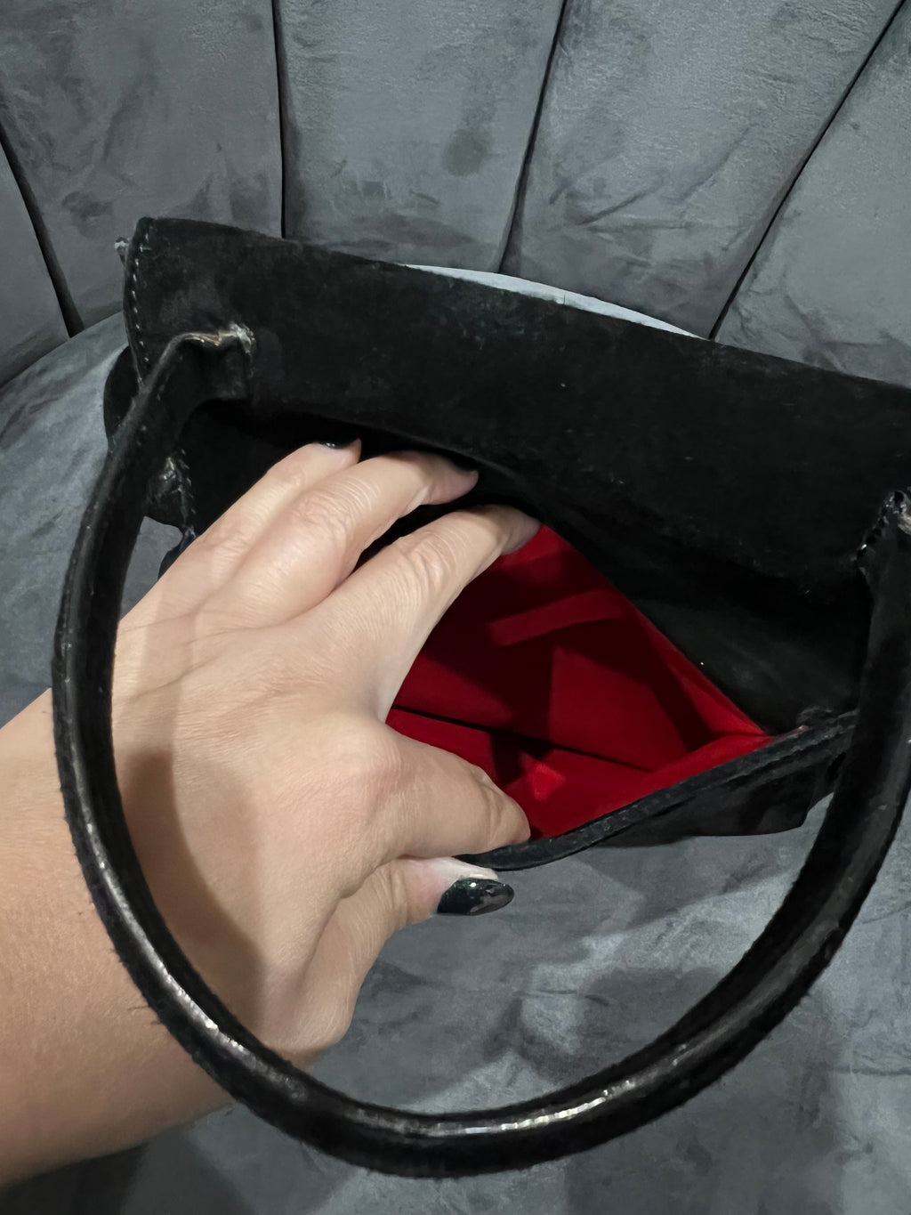 Vintage Celine Triomphe Suede Two-Way bag