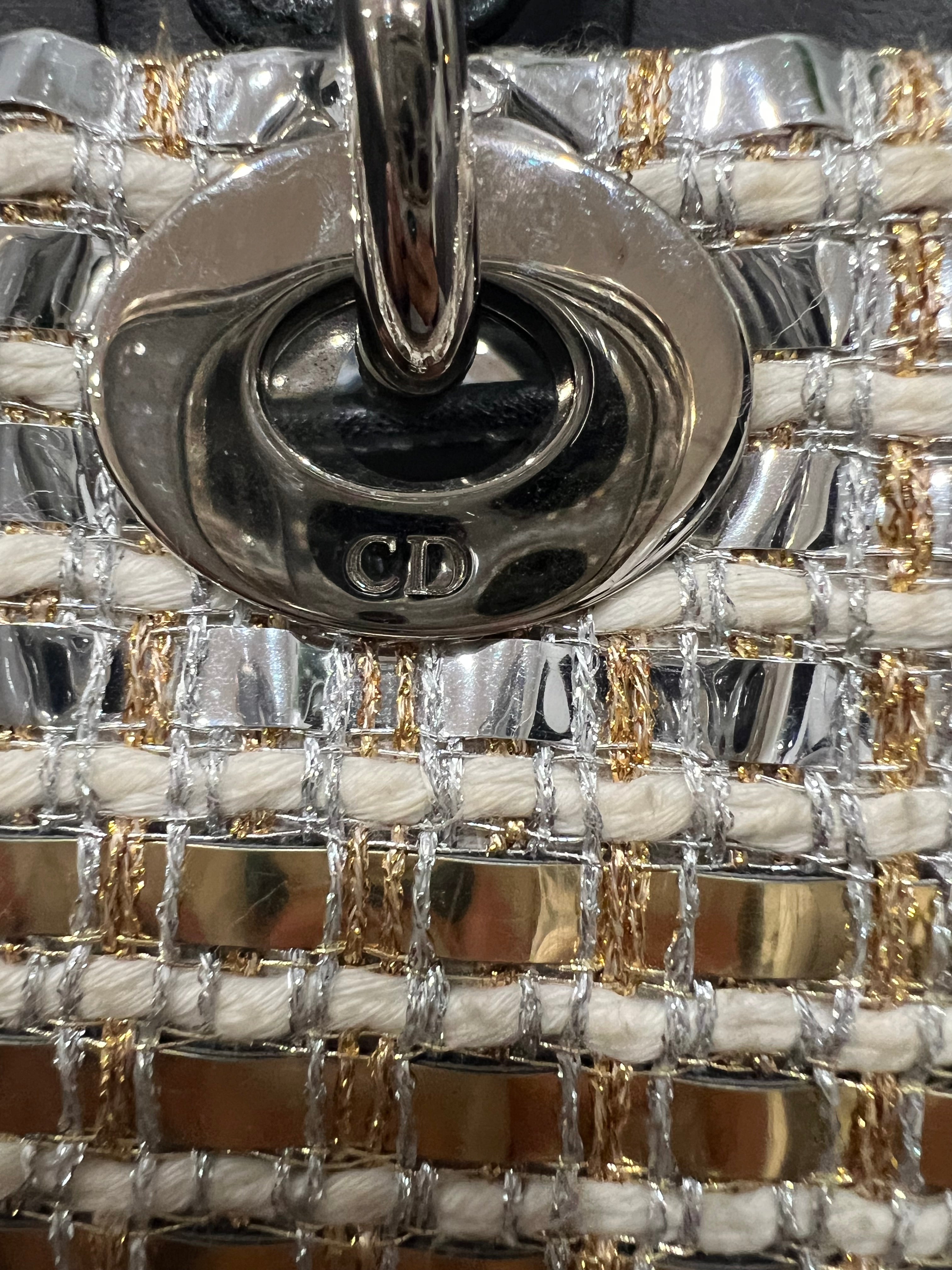 Lady Dior bag in rare metallic tweed