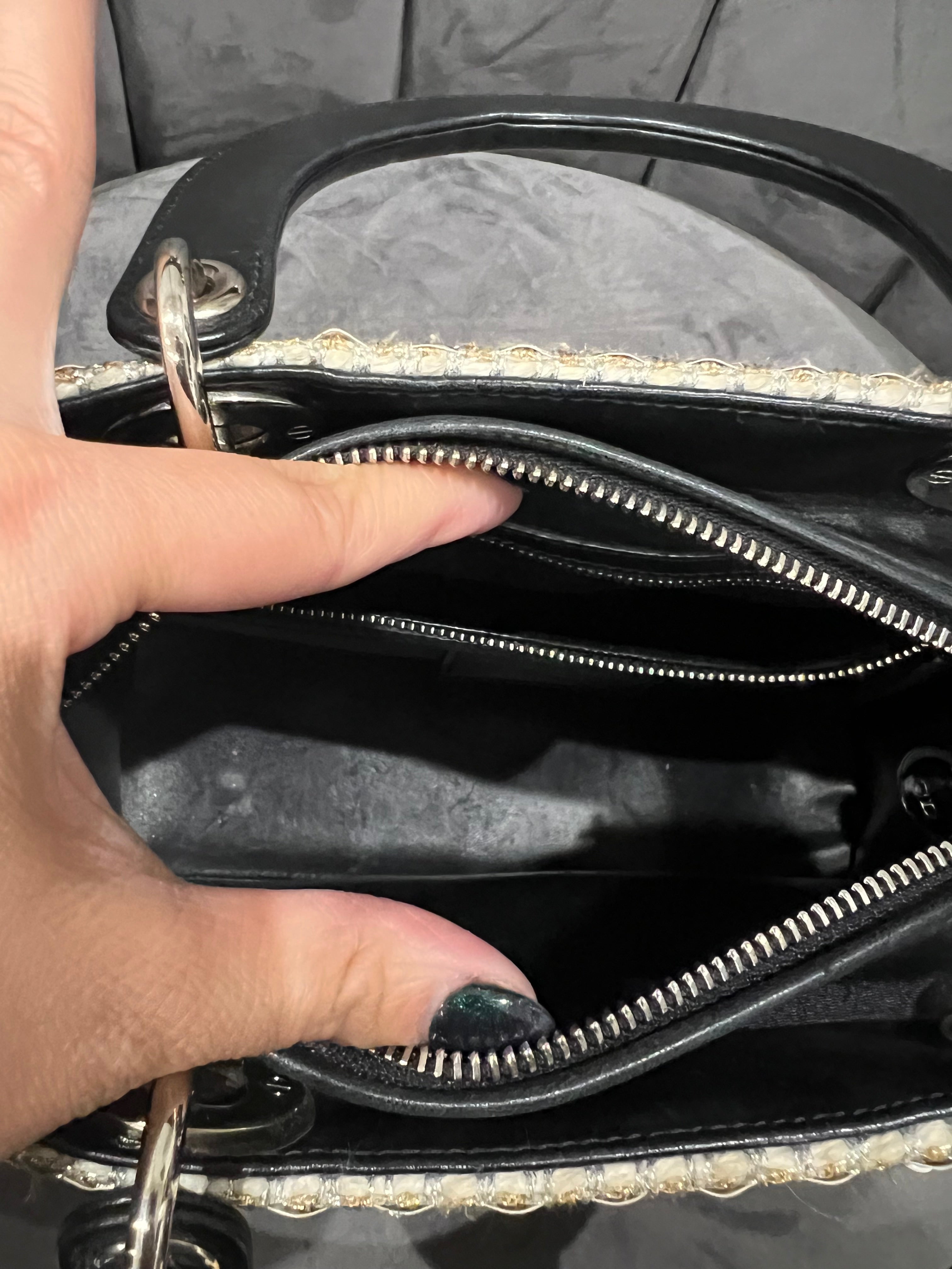 Lady Dior bag in rare metallic tweed