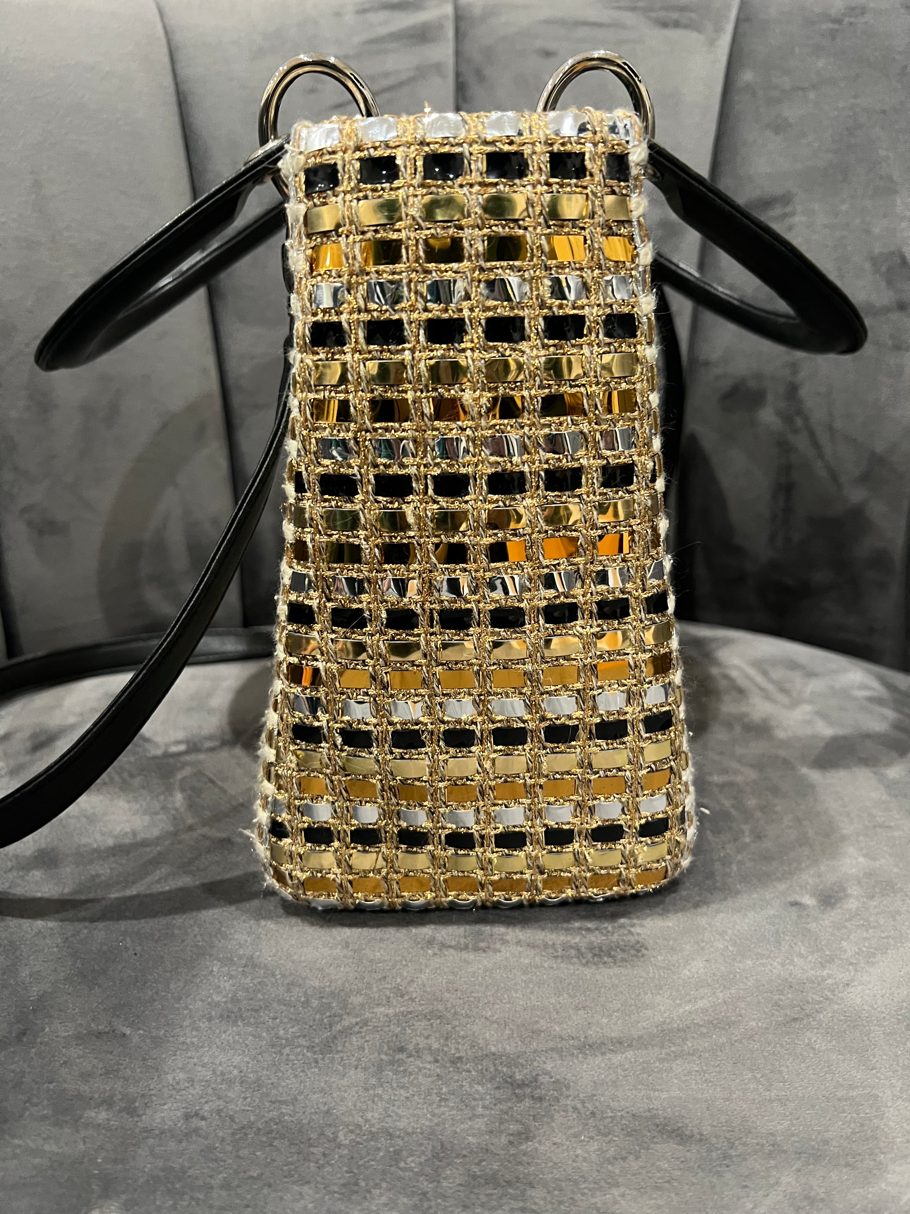 Lady Dior bag in rare metallic tweed