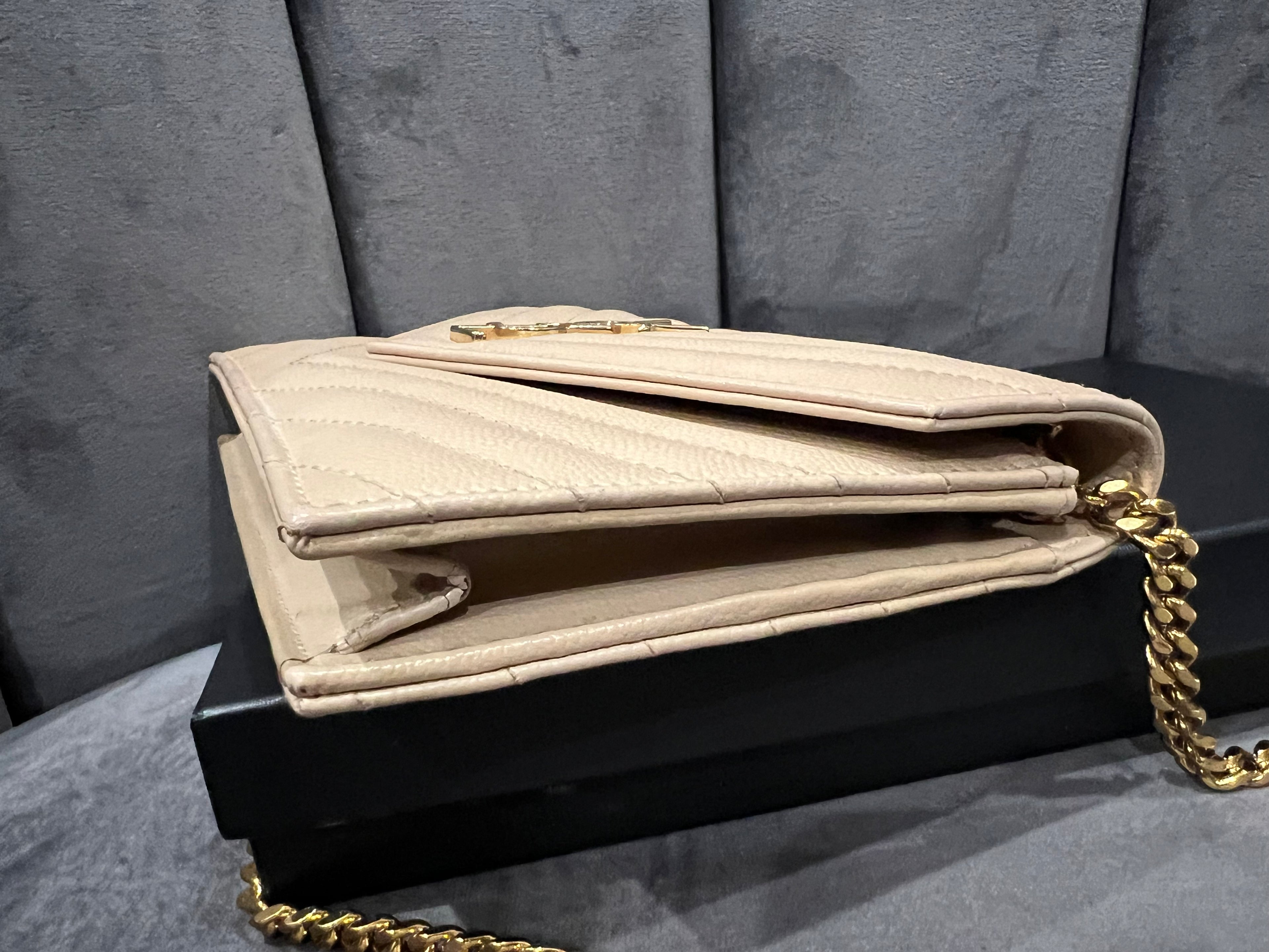 YSL Cassandre envelope flap wallet on chain